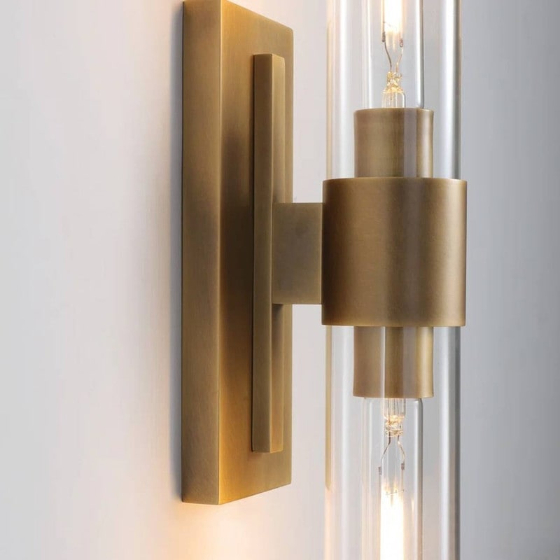 Appliques murales modernes en verre KAYLA, éclairage mural d'intérieur, luminaire de vanité avec abat-jour en verre (lot de 2)