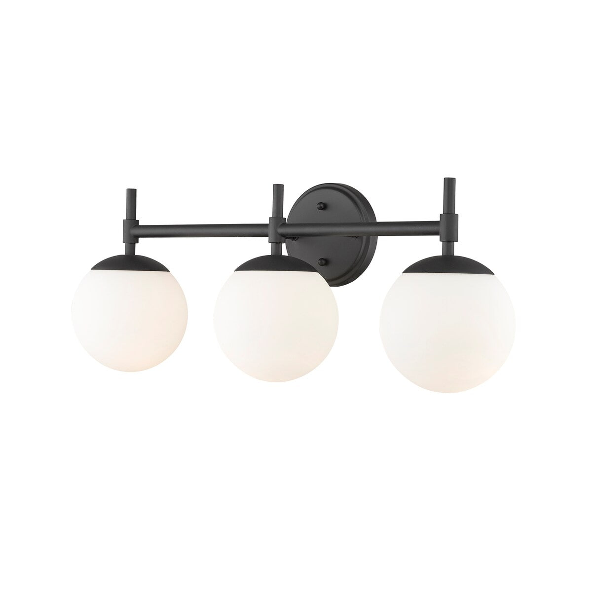 Luminaire de salle de bain à 3 lampes 929 Lighting, disponible en plusieurs finitions et avec abat-jour en verre opale.