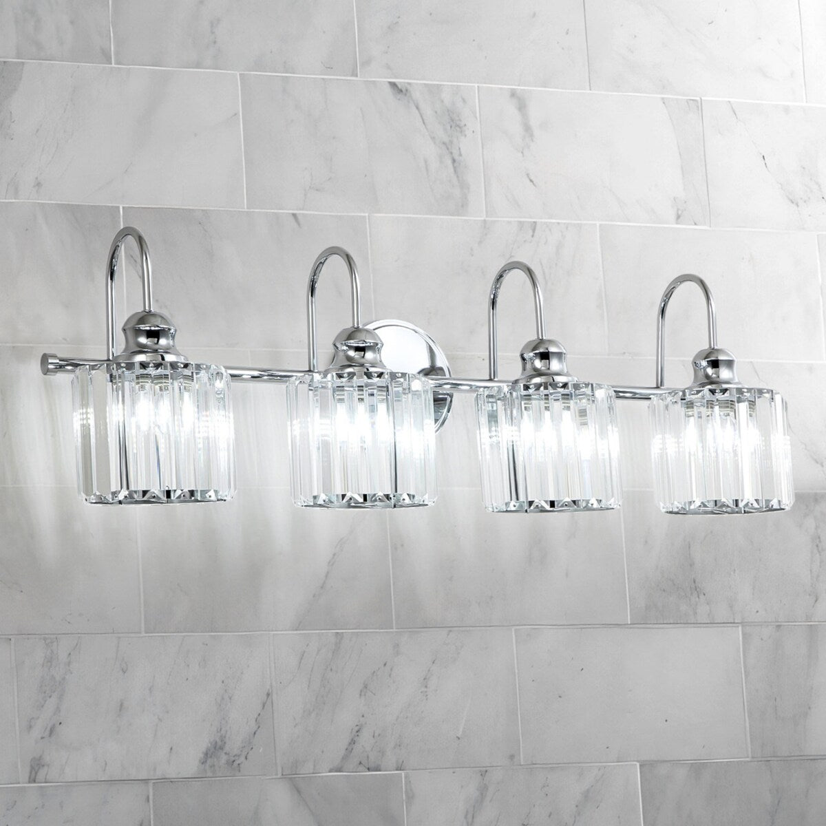 Applique murale moderne en cristal pour salle de bain, éclairage de vanité, chrome/noir/doré