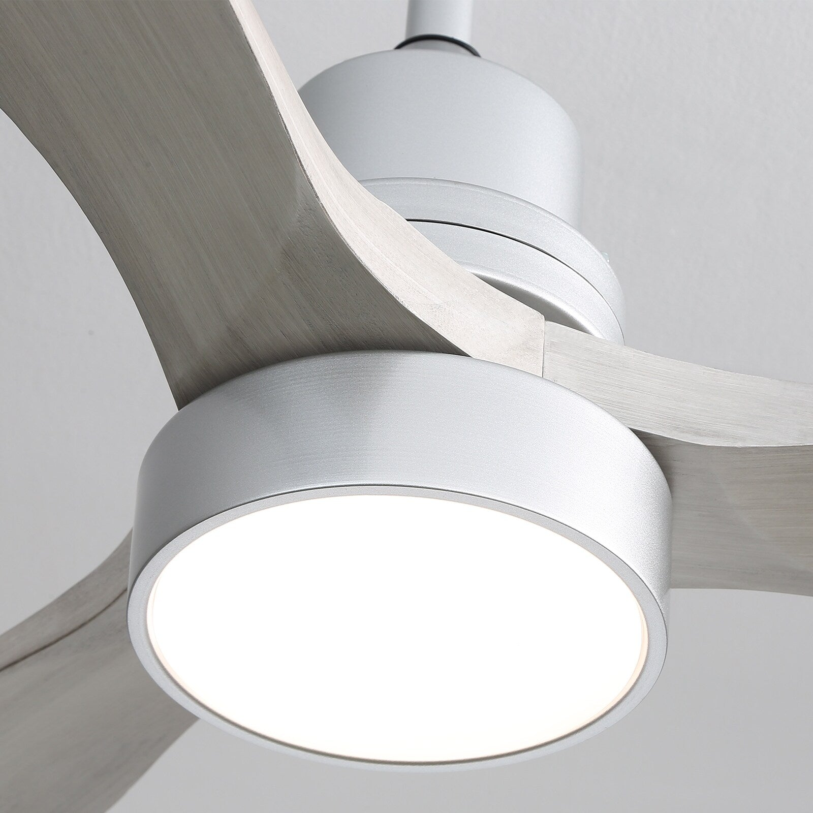 Ventilateur de plafond à LED intégré 48 et 52 pouces avec lumière et télécommande, moteur CC réversible