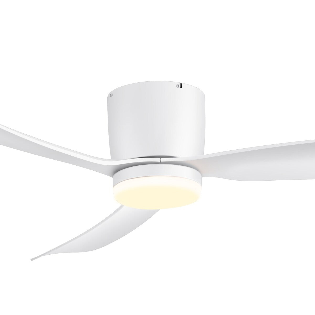 Ventilateur de plafond encastré à DEL noir/blanc de 52 pouces avec télécommande (3 pales)