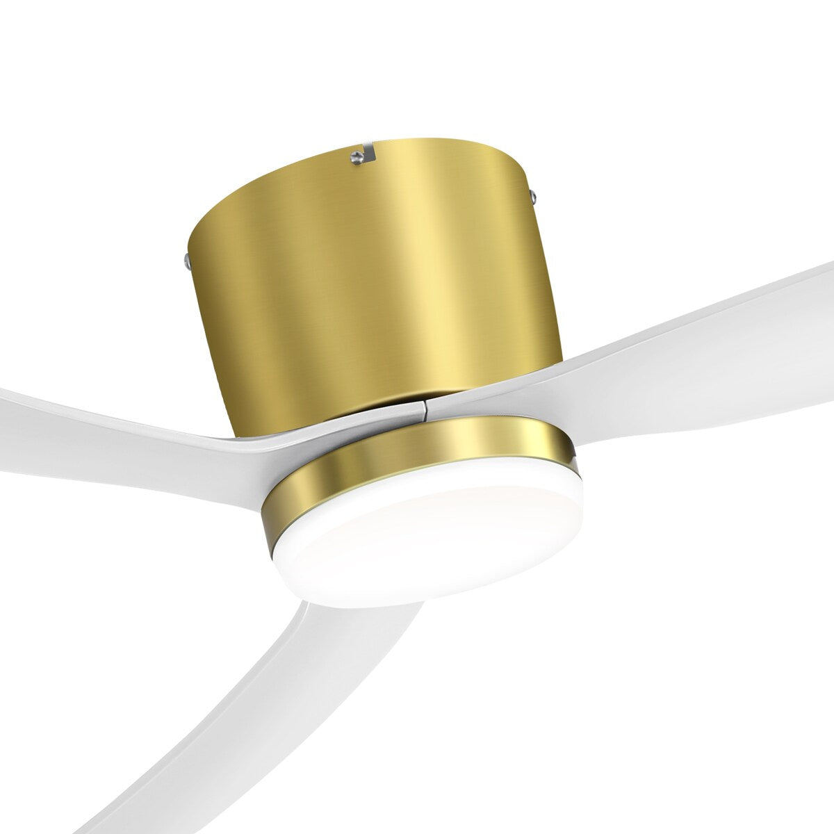 Ventilateur de plafond encastré à DEL noir/blanc de 52 pouces avec télécommande (3 pales)