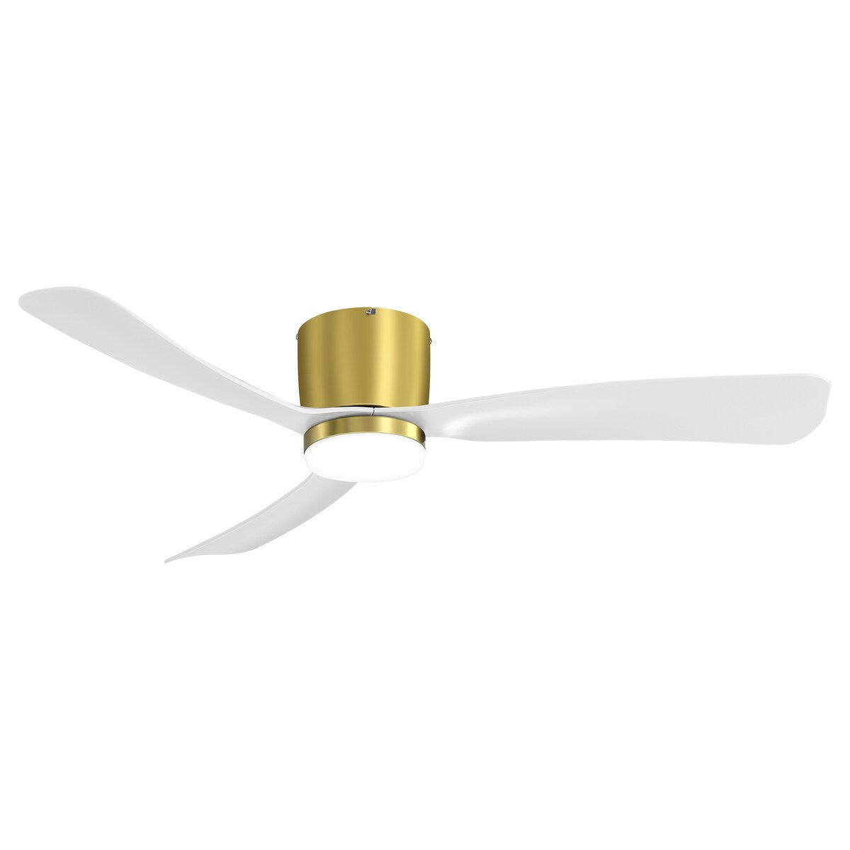 Ventilateur de plafond encastré à DEL noir/blanc de 52 pouces avec télécommande (3 pales)