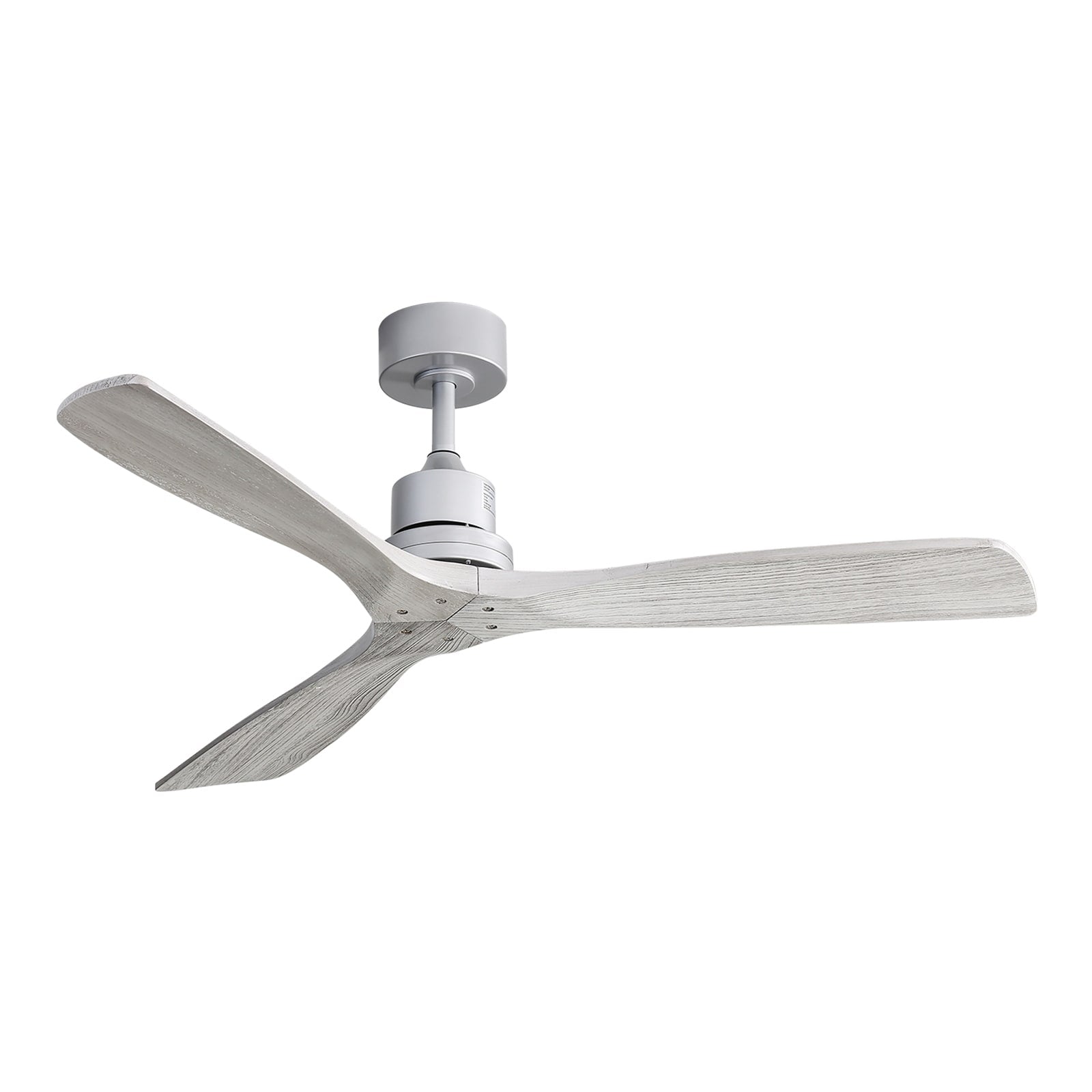 Ventilateur de plafond moderne en bois massif/ABS de 52 pouces avec télécommande (sans lumière), 6 vitesses de vent, flux d'air réversible