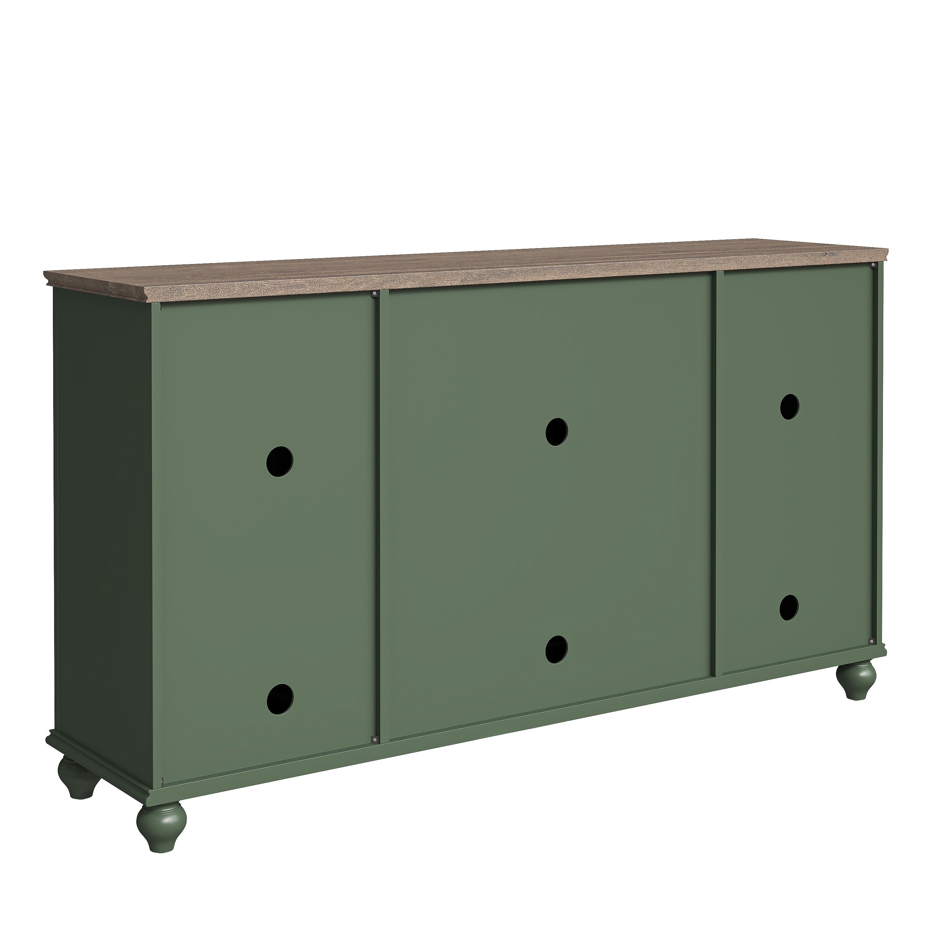 Buffet d'appoint de cuisine en bois de style vintage de 63 po de largeur