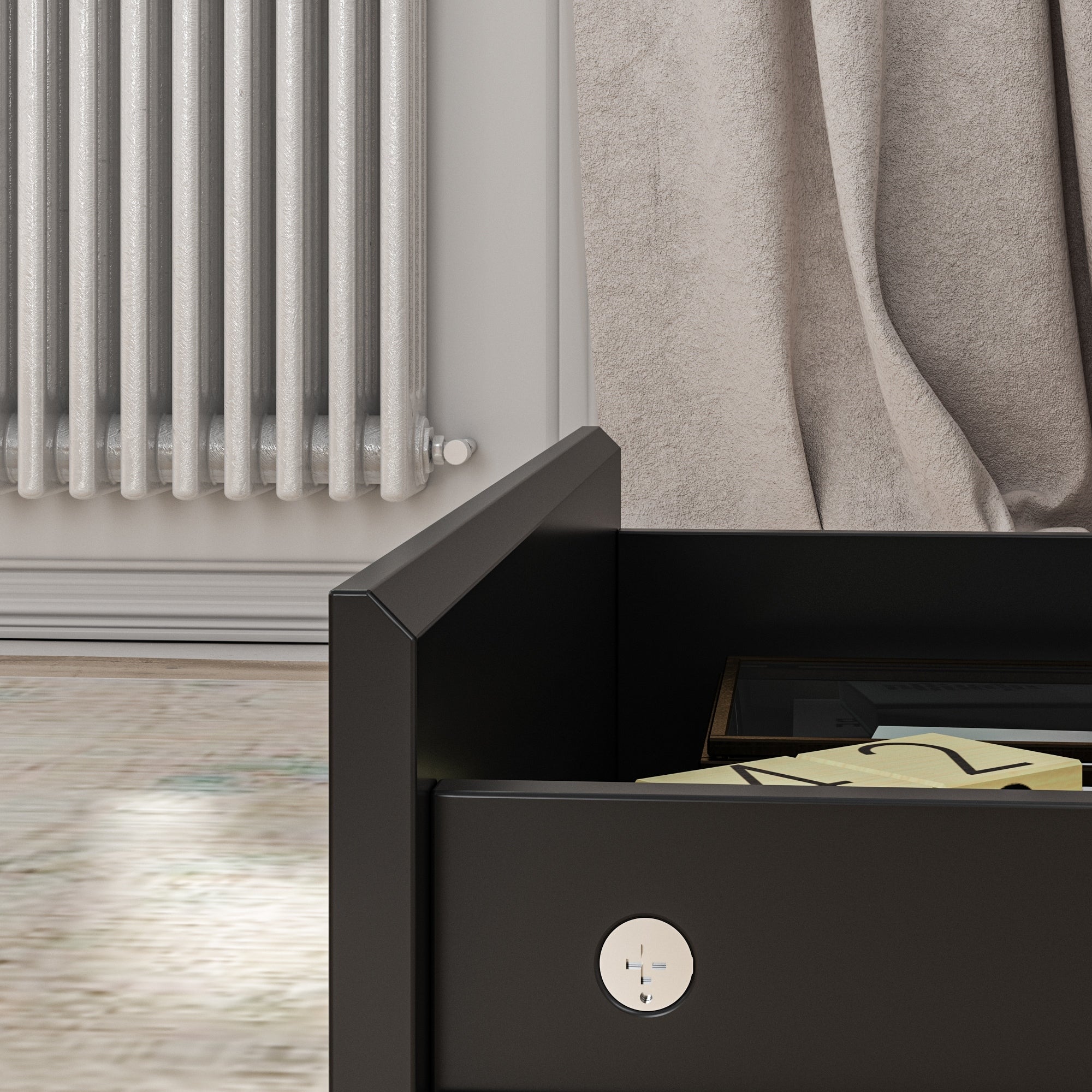 Commode d'appoint à 9 tiroirs 63W pour salon, chambre à coucher