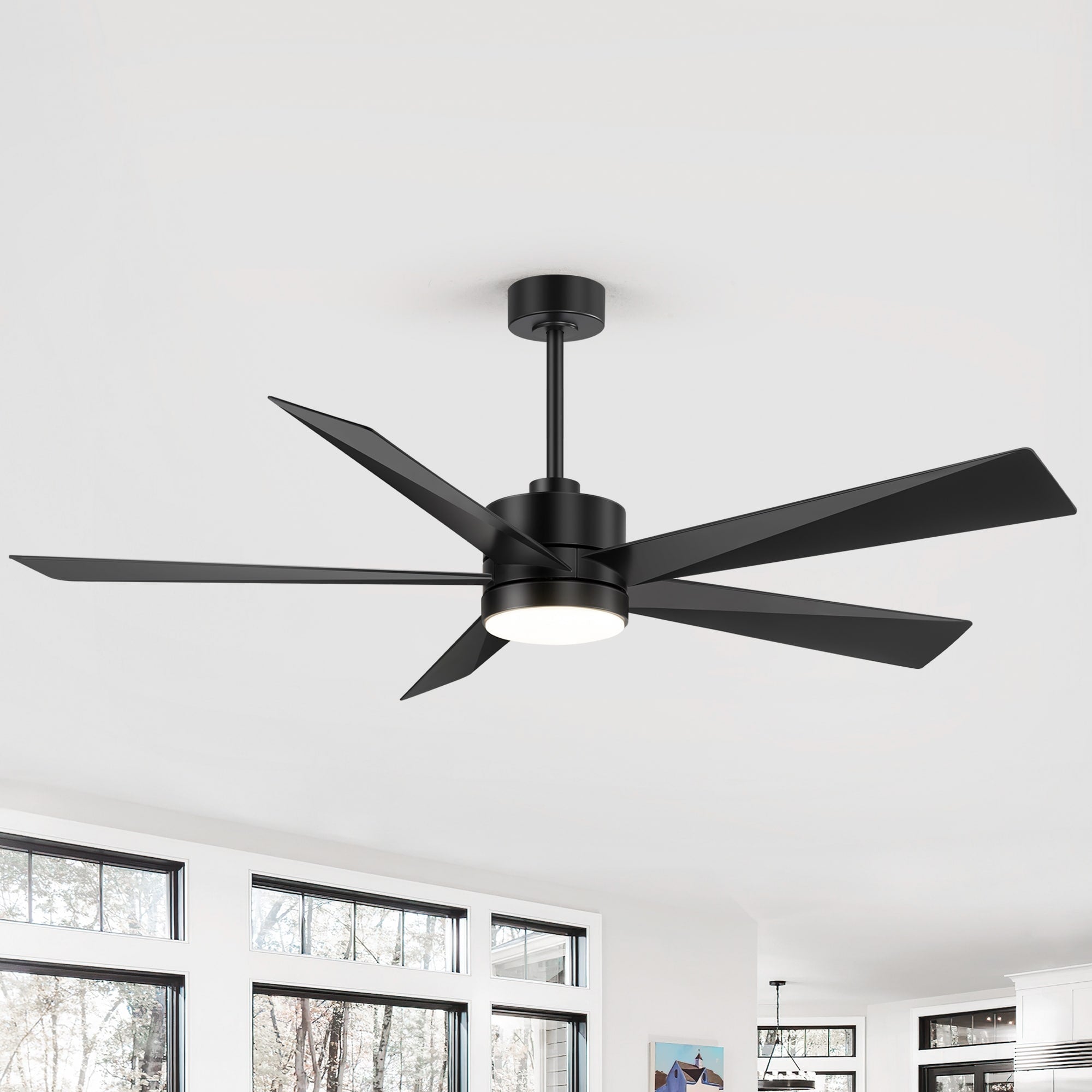 Ventilateur de plafond LED Breezary 65/52/42 à 5 pales avec kit d'éclairage et télécommande