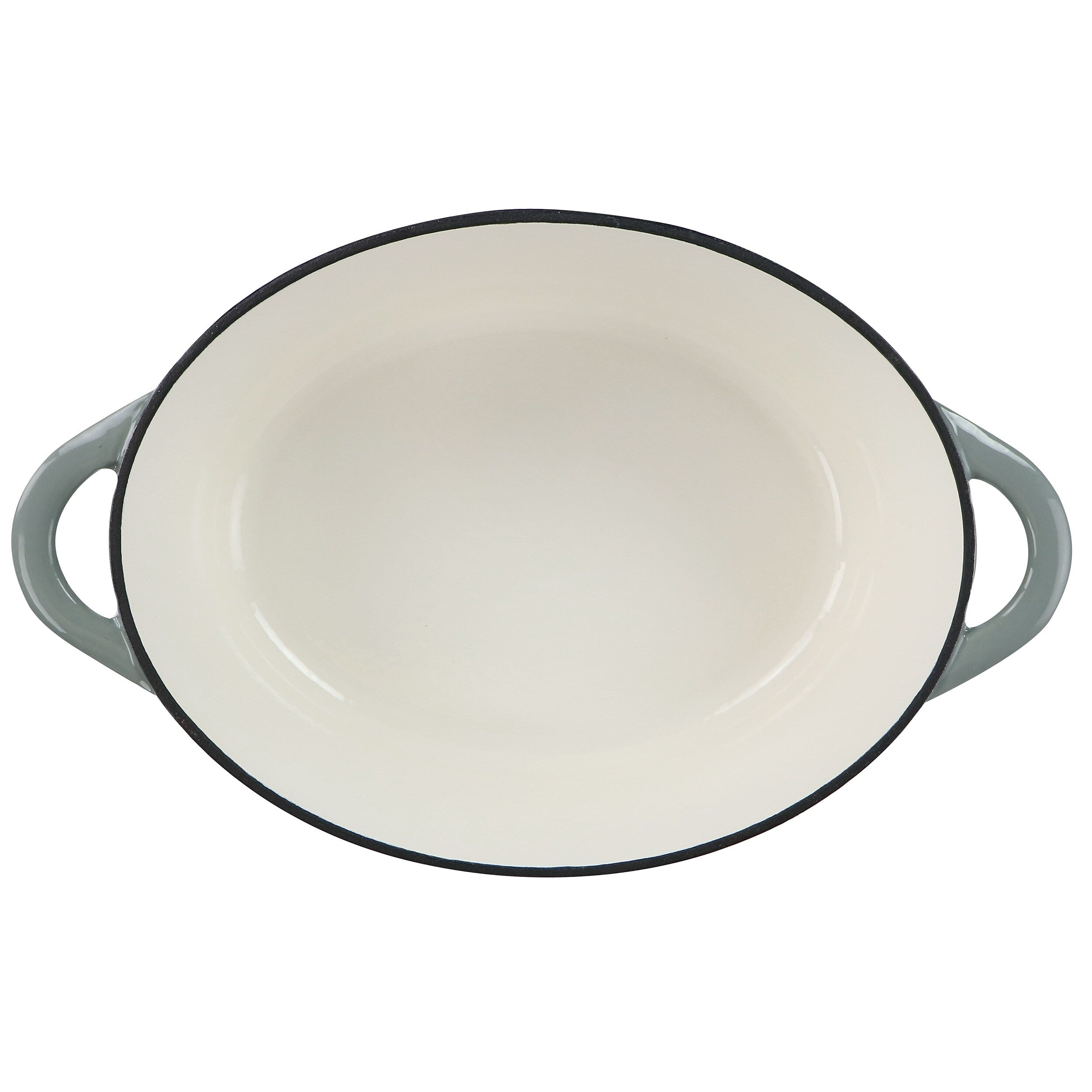 Cocotte ovale en fonte émaillée de 7 litres, couleur Storm Cloud