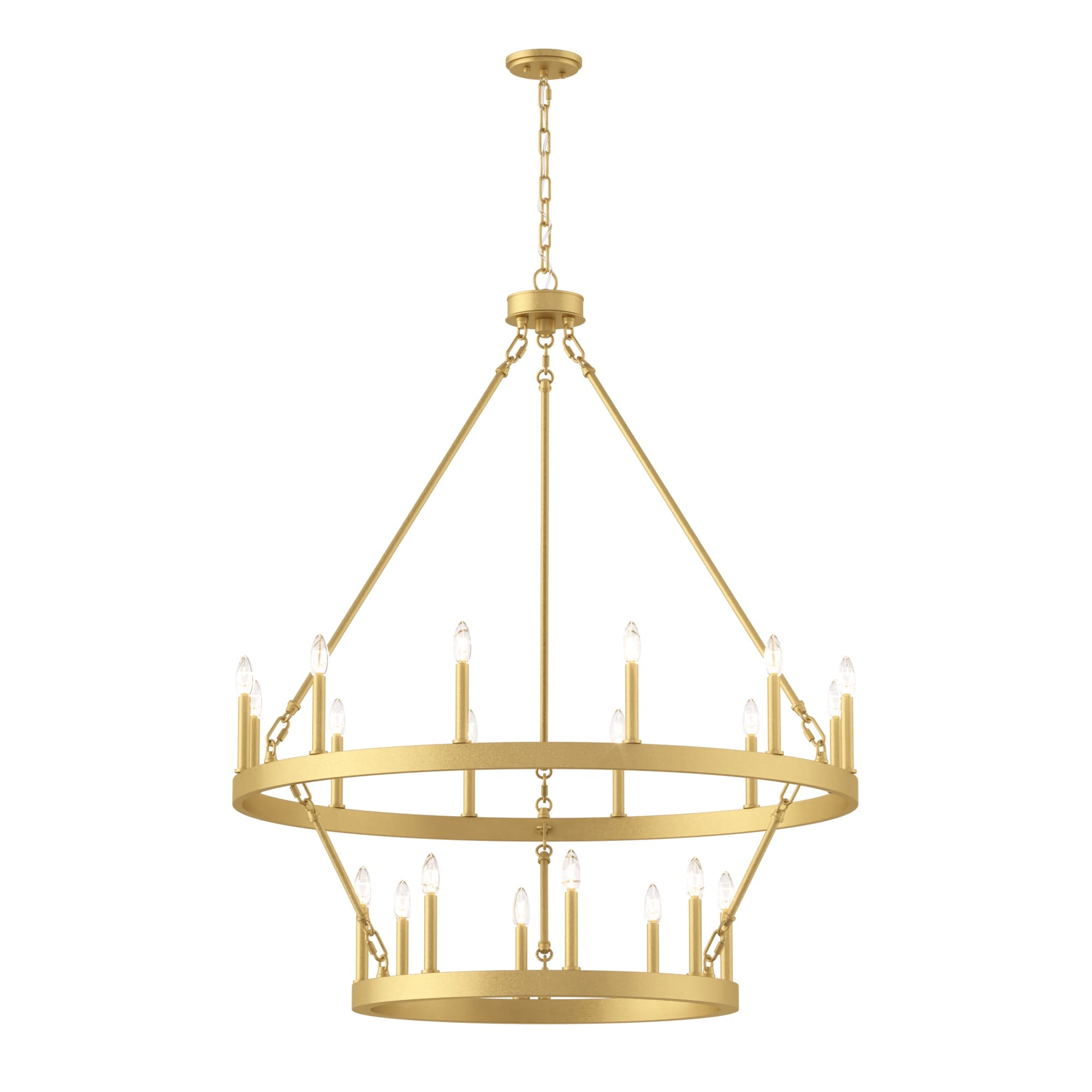 Lustre rond en forme de roue de chariot de style ferme moderne Acroma à 20 lumières de 40 po avec UL