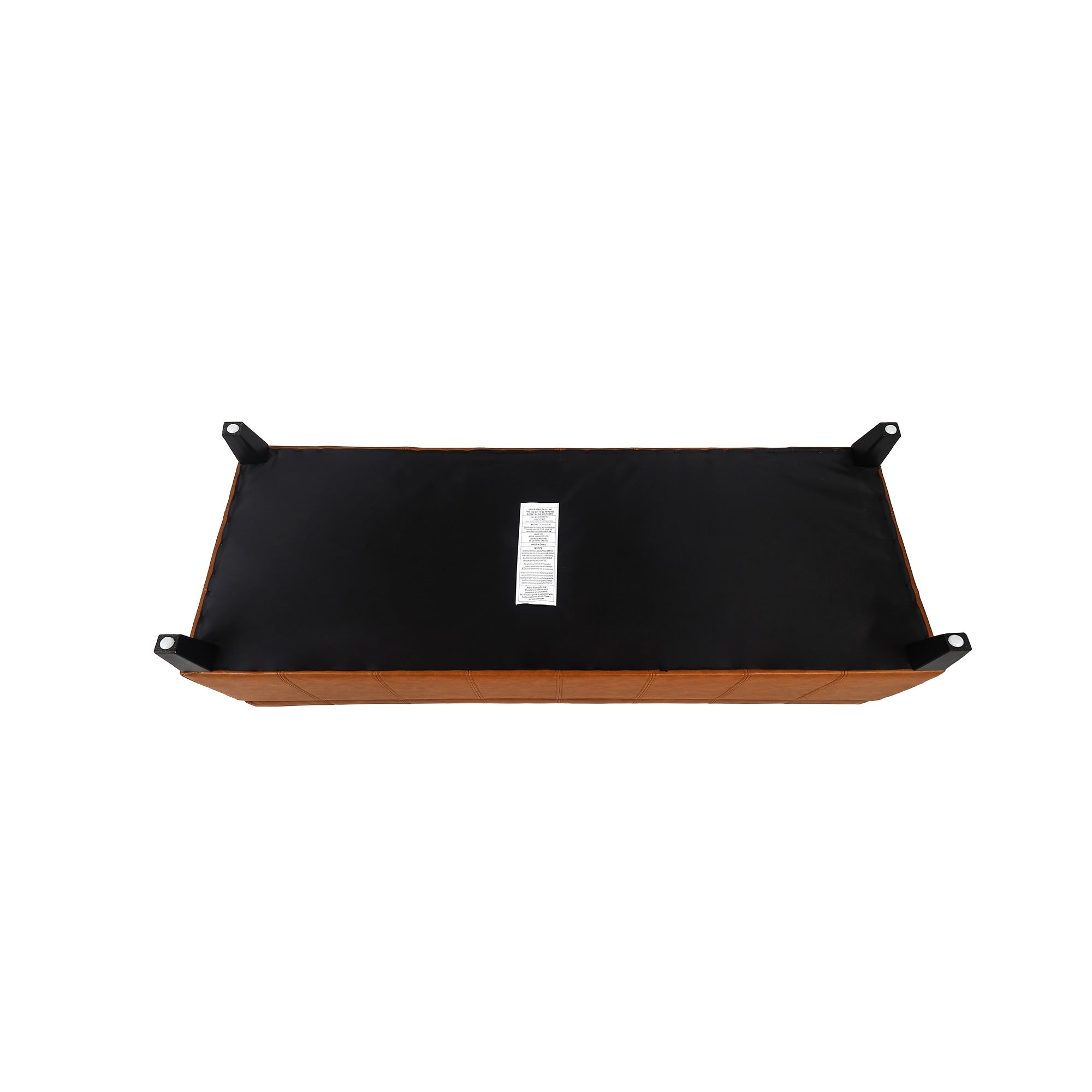 Banc ottoman de rangement en cuir reconstitué Adeco 50