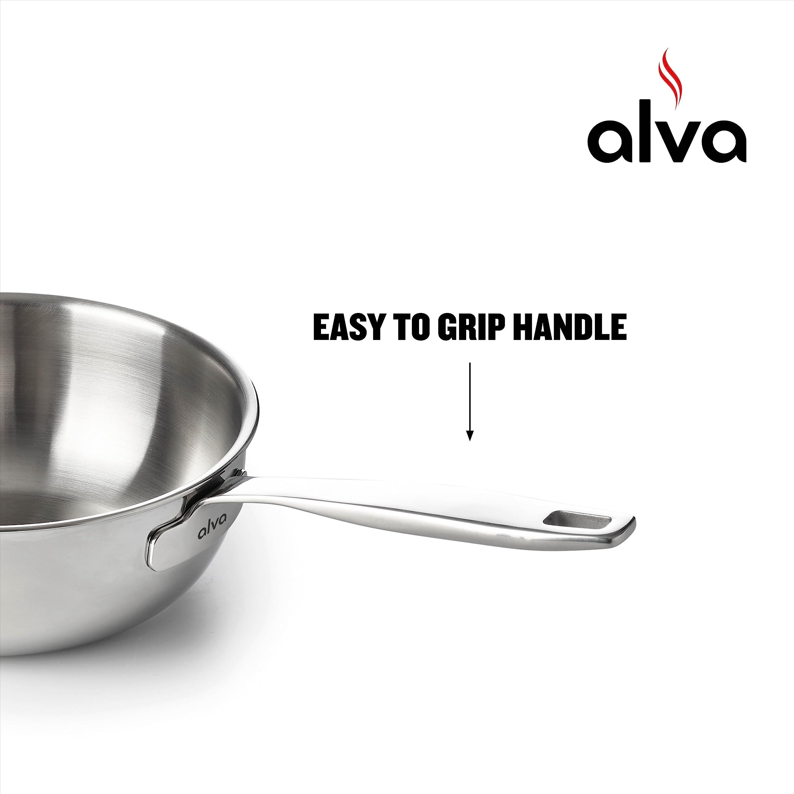 Saucière Alva Maestro en acier inoxydable 5 plis - 1,6 pinte. Non toxique