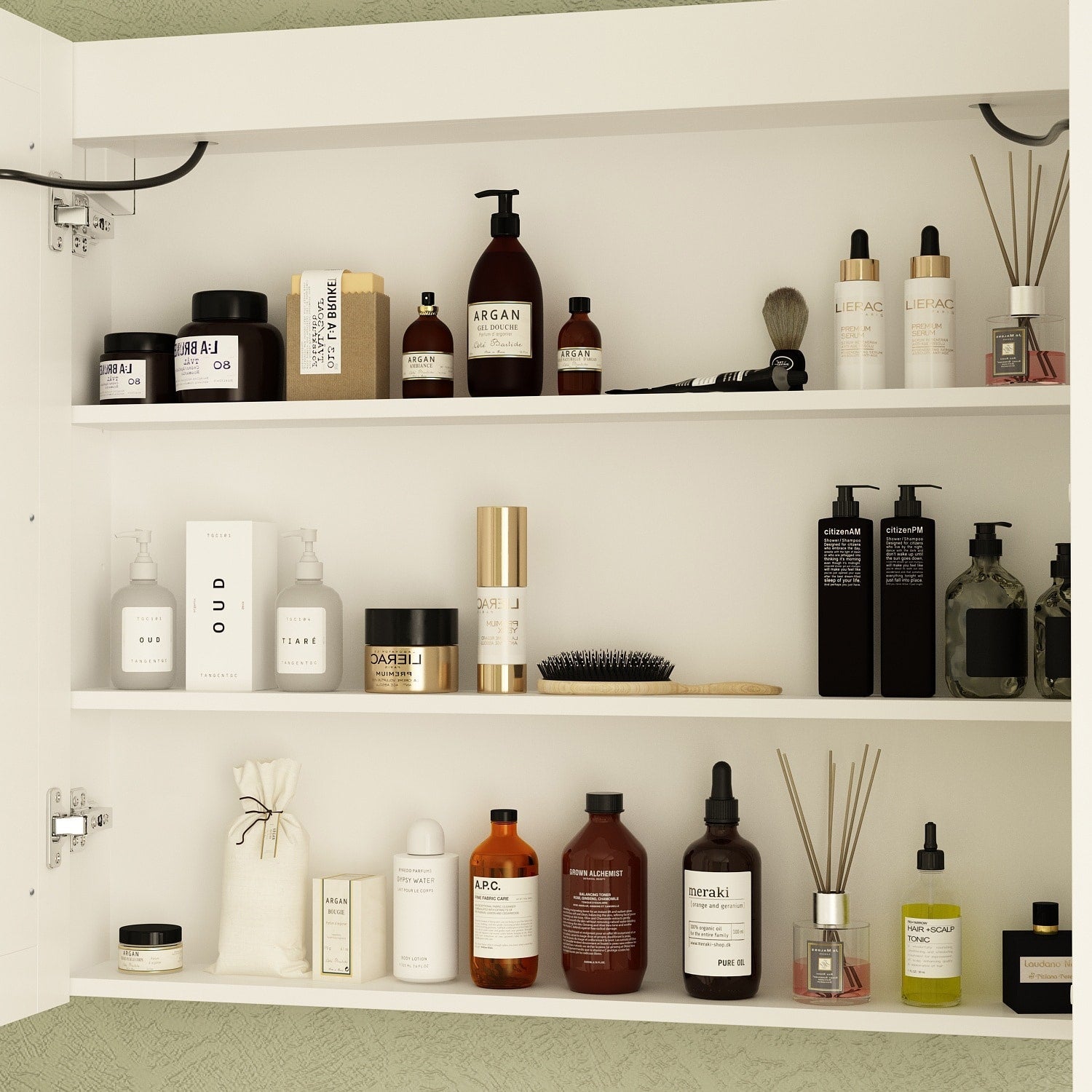 Armoire à pharmacie de salle de bain avec miroir LED antibuée 6 000 K, armoire murale blanche