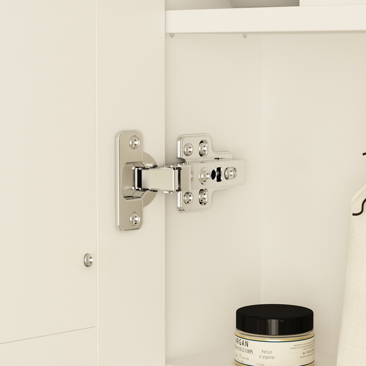 Armoire à pharmacie de salle de bain avec miroir LED antibuée 6 000 K, armoire murale blanche
