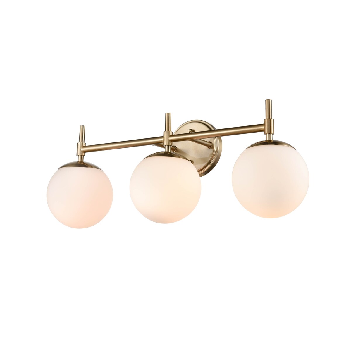 Luminaire de salle de bain à 3 lampes 929 Lighting, disponible en plusieurs finitions et avec abat-jour en verre opale.
