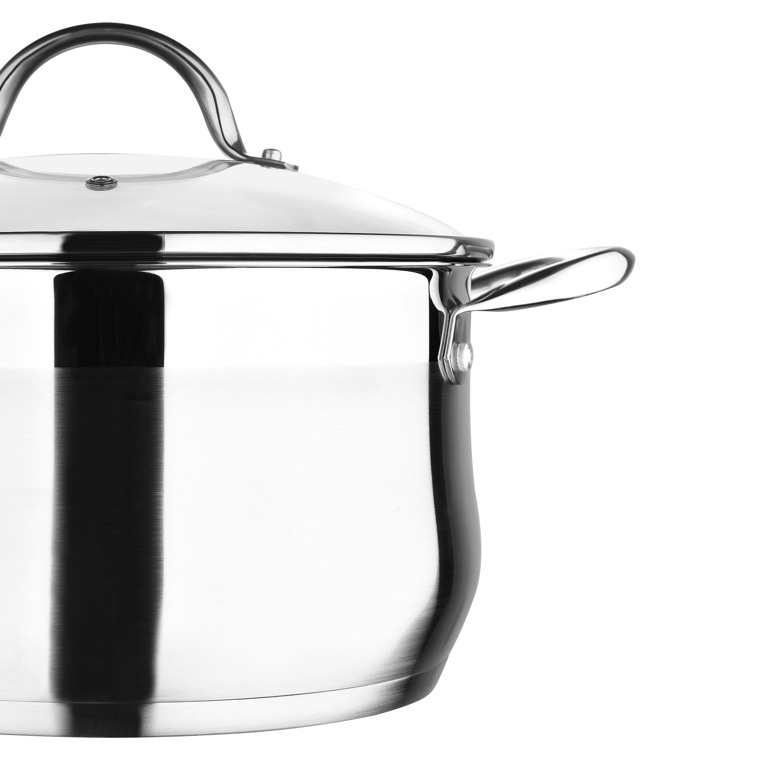Ensemble de 12 casseroles Bergner en acier inoxydable, compatible lave-vaisselle et induction