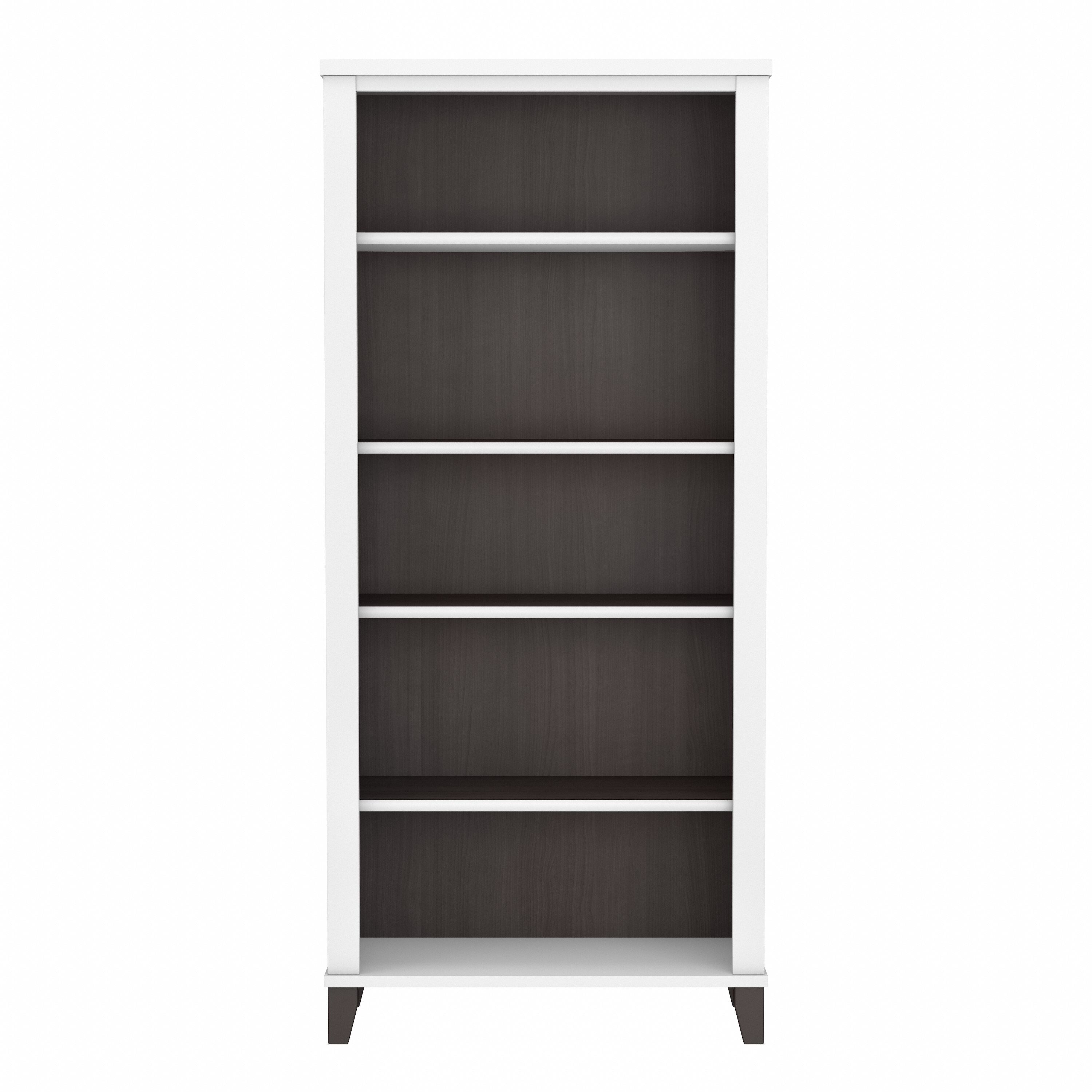 Bibliothèque haute à 5 étagères Bush Furniture Somerset avec tablettes réglables