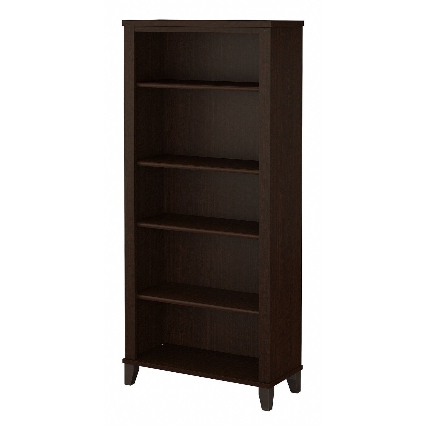 Bibliothèque haute à 5 étagères Bush Furniture Somerset avec tablettes réglables