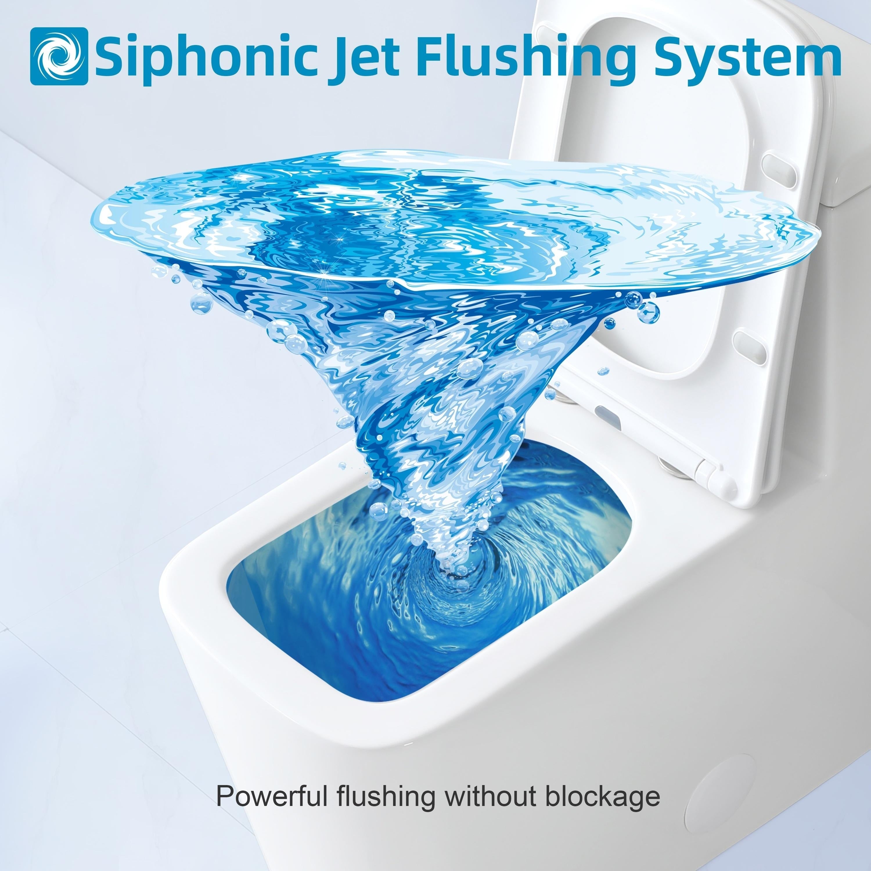Toilette compacte monobloc CB HOME 24 po, siphon moderne à double chasse, siège à fermeture douce, hauteur confortable 16,5 po