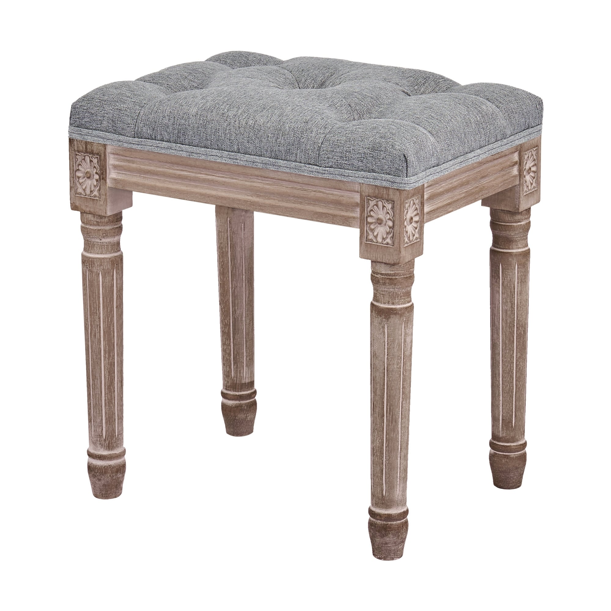 Tabouret de pied et tabouret de coiffeuse rembourrés vintage français CO-Z