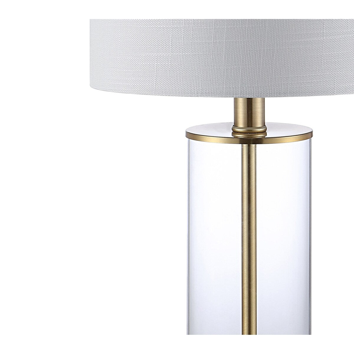 Lampe de table à LED Cabell 21 en verre, contemporaine et moderne, avec chargeur USB, bronze huilé (lot de 2) par JONATHAN Y