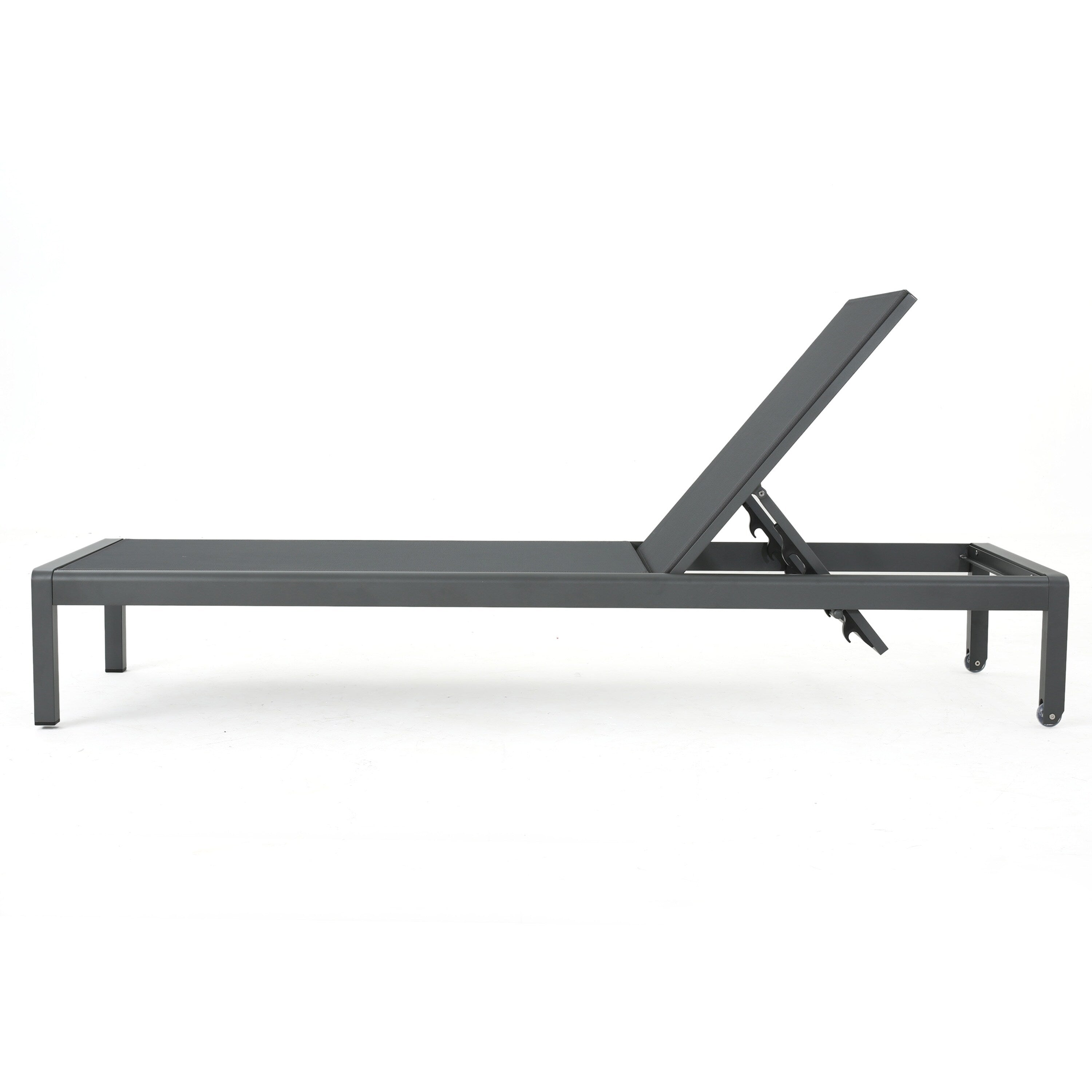 Chaise longue d'extérieur en aluminium Cape Coral (lot de 2) par Christopher Knight Home - 77,56 po x 25,20 po x 11,80 po