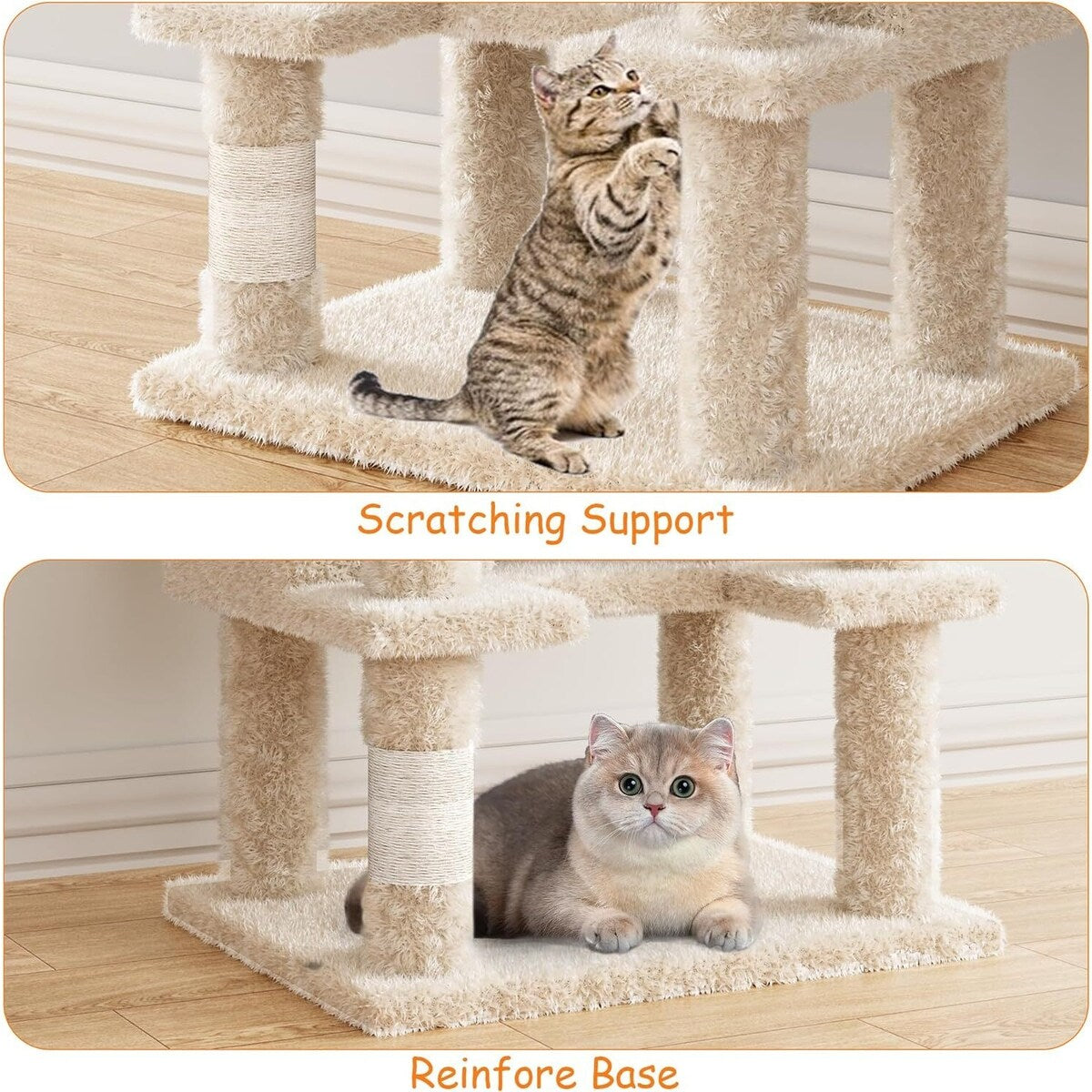 Arbre à chat, tour à chat à plusieurs niveaux avec griffoir