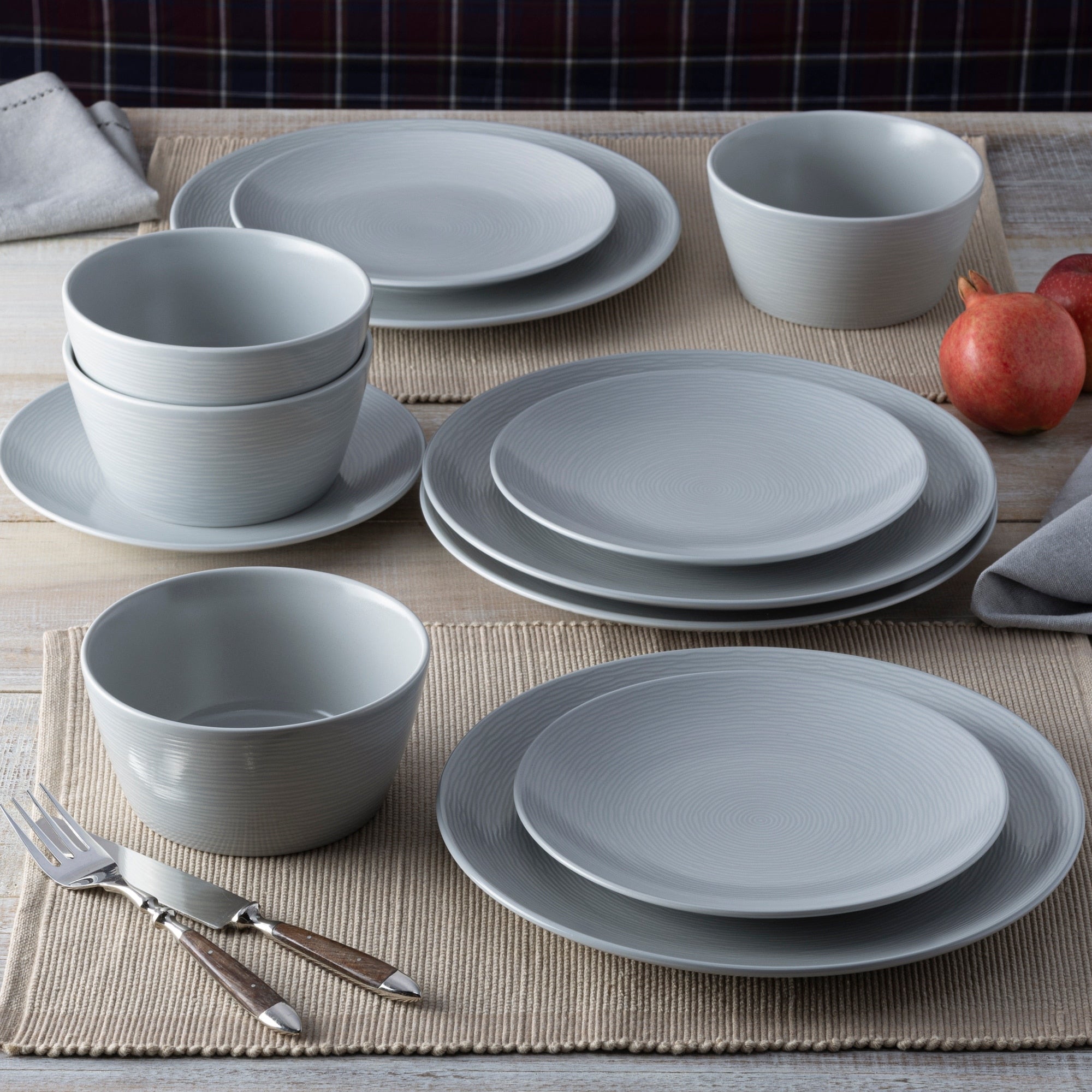 Service de table Noritake Colorscapes Swirl 12 pièces, coupe, service pour 4 personnes