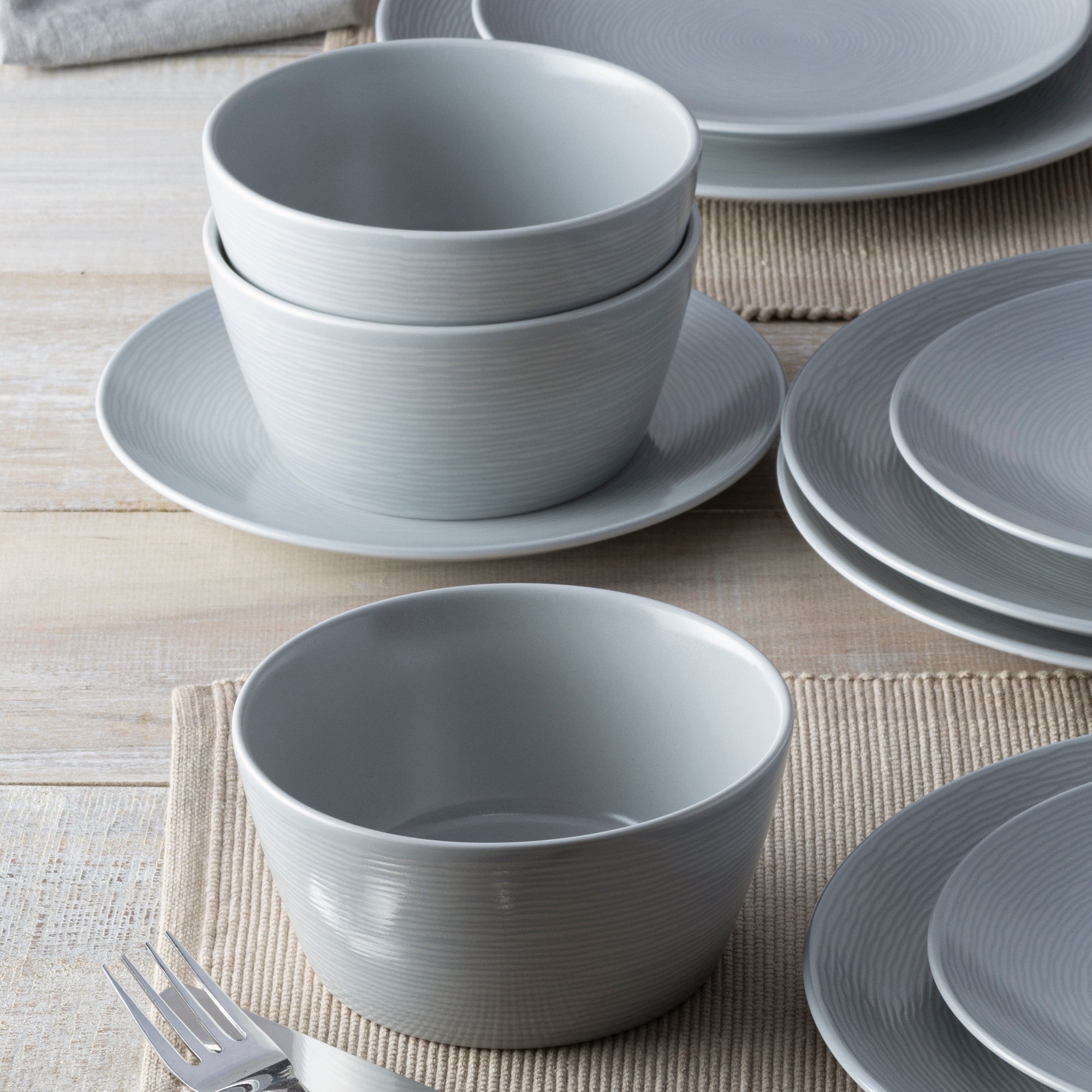 Service de table Noritake Colorscapes Swirl 12 pièces, coupe, service pour 4 personnes