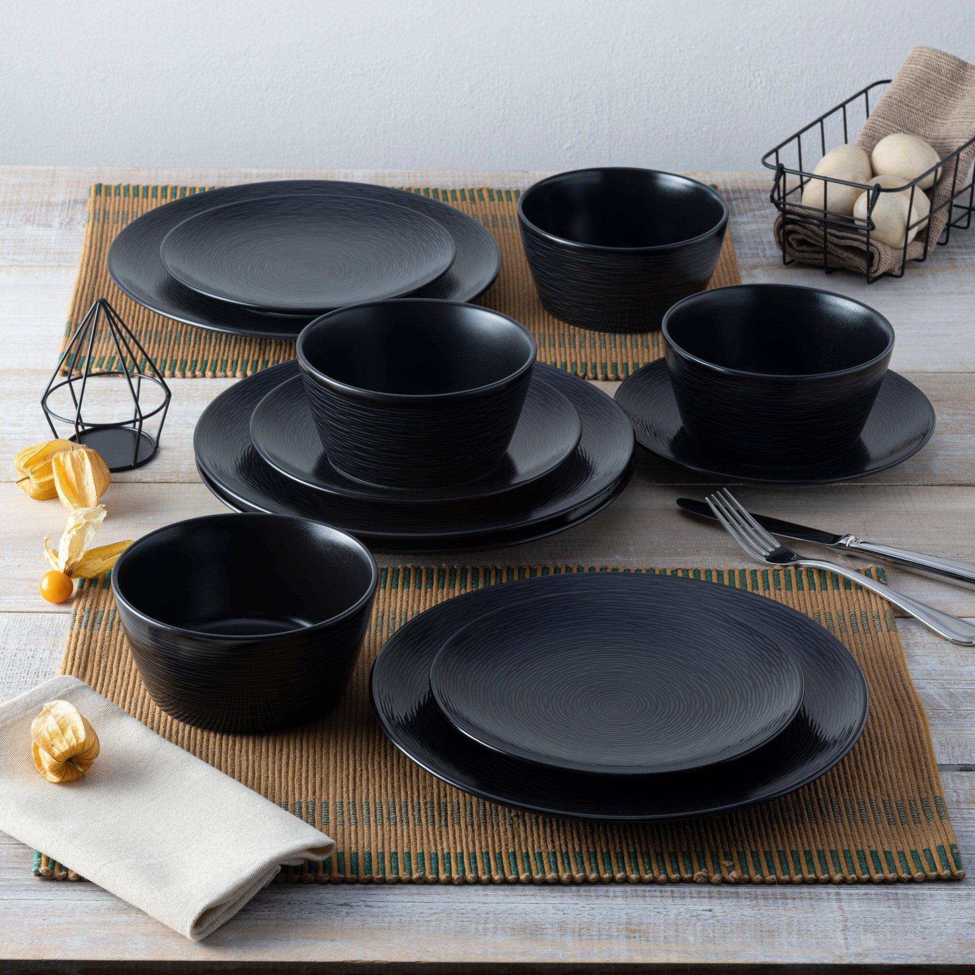 Service de table Noritake Colorscapes Swirl 12 pièces, coupe, service pour 4 personnes