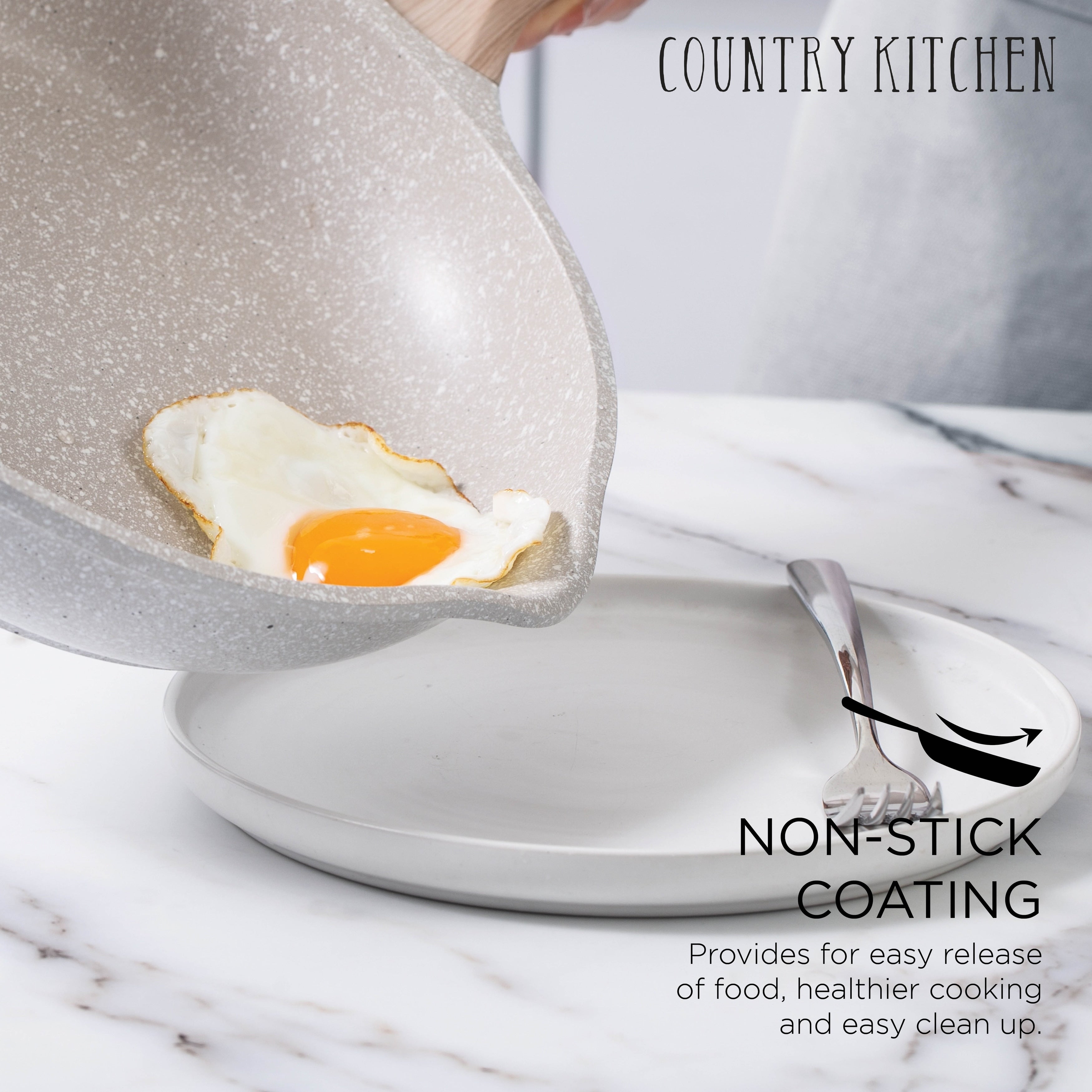 Batterie de cuisine à induction Country Kitchen 13 pièces, casseroles et poêles en fonte d'aluminium avec poignées en bakélite