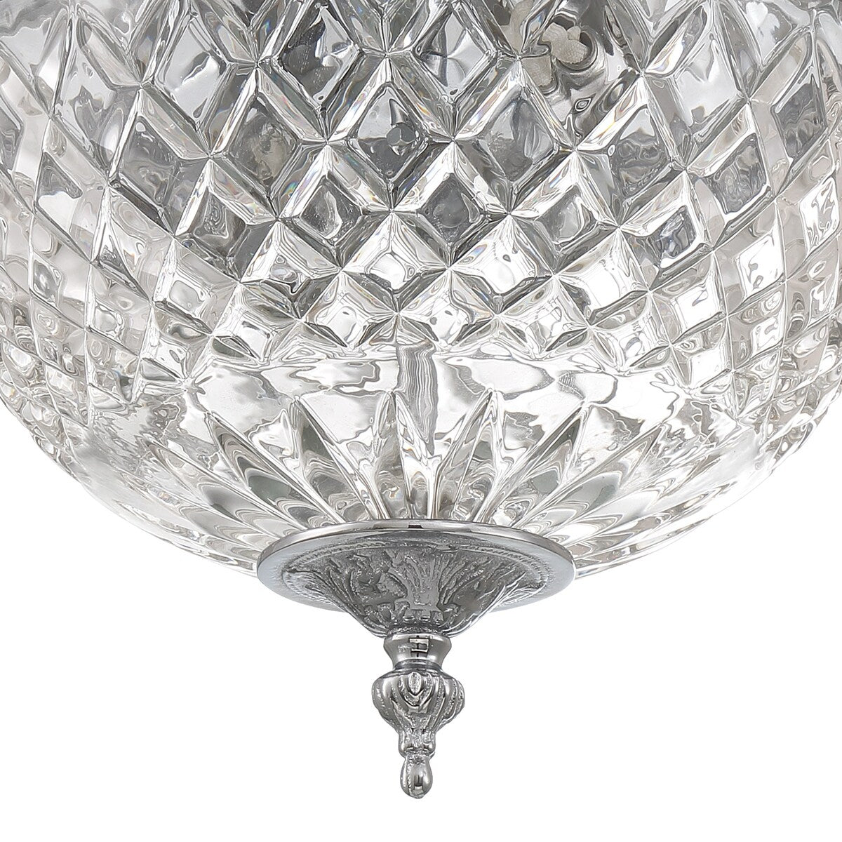 Plafonnier en cristal Crystorama à 2 lampes - 10 L x 8 H x 10 P