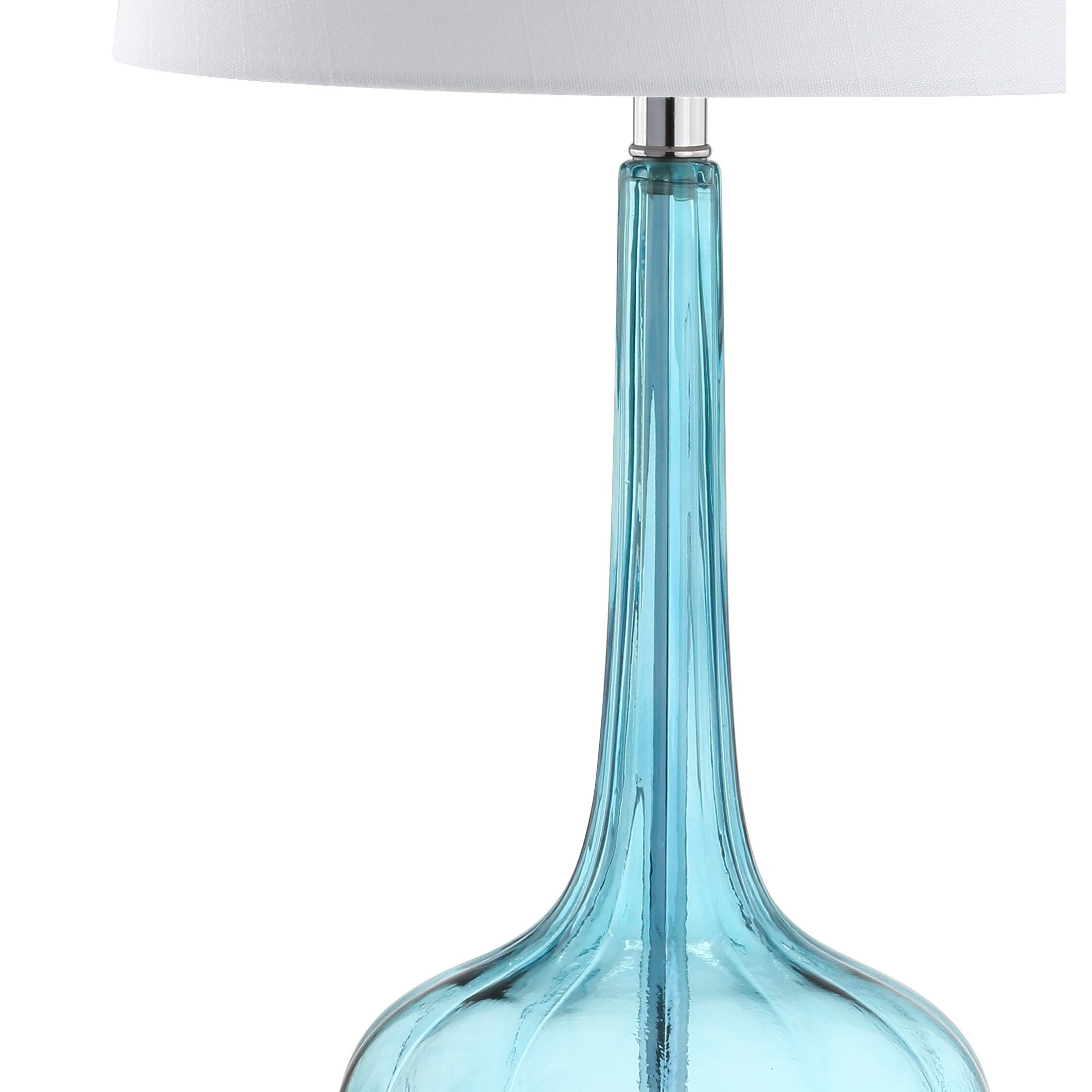 Lampe de table à LED Diamante 28,5 en verre, forme goutte d'eau, rose (lot de 2) par JONATHAN Y