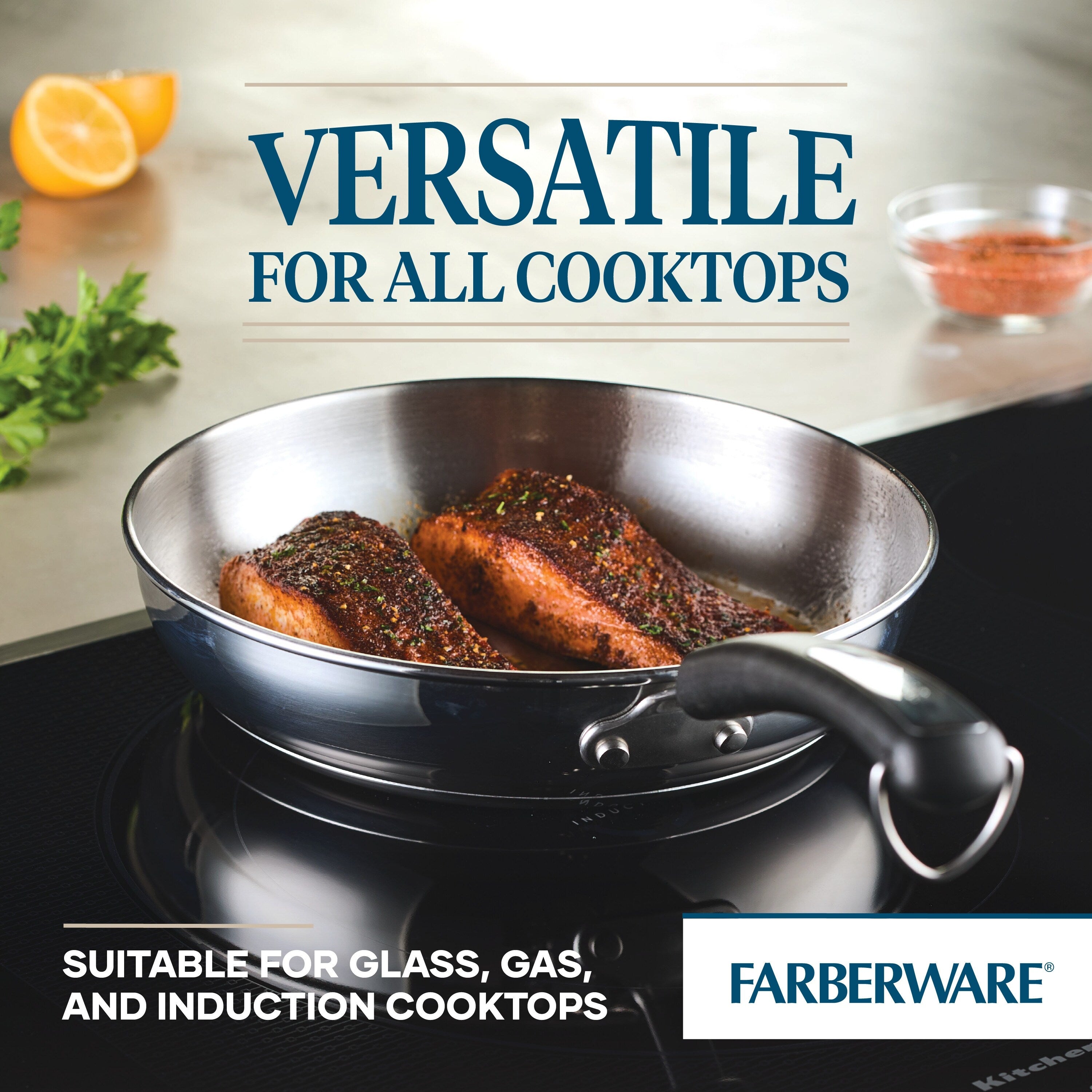 Batterie de cuisine Farberware Brilliance en acier inoxydable, 10 pièces