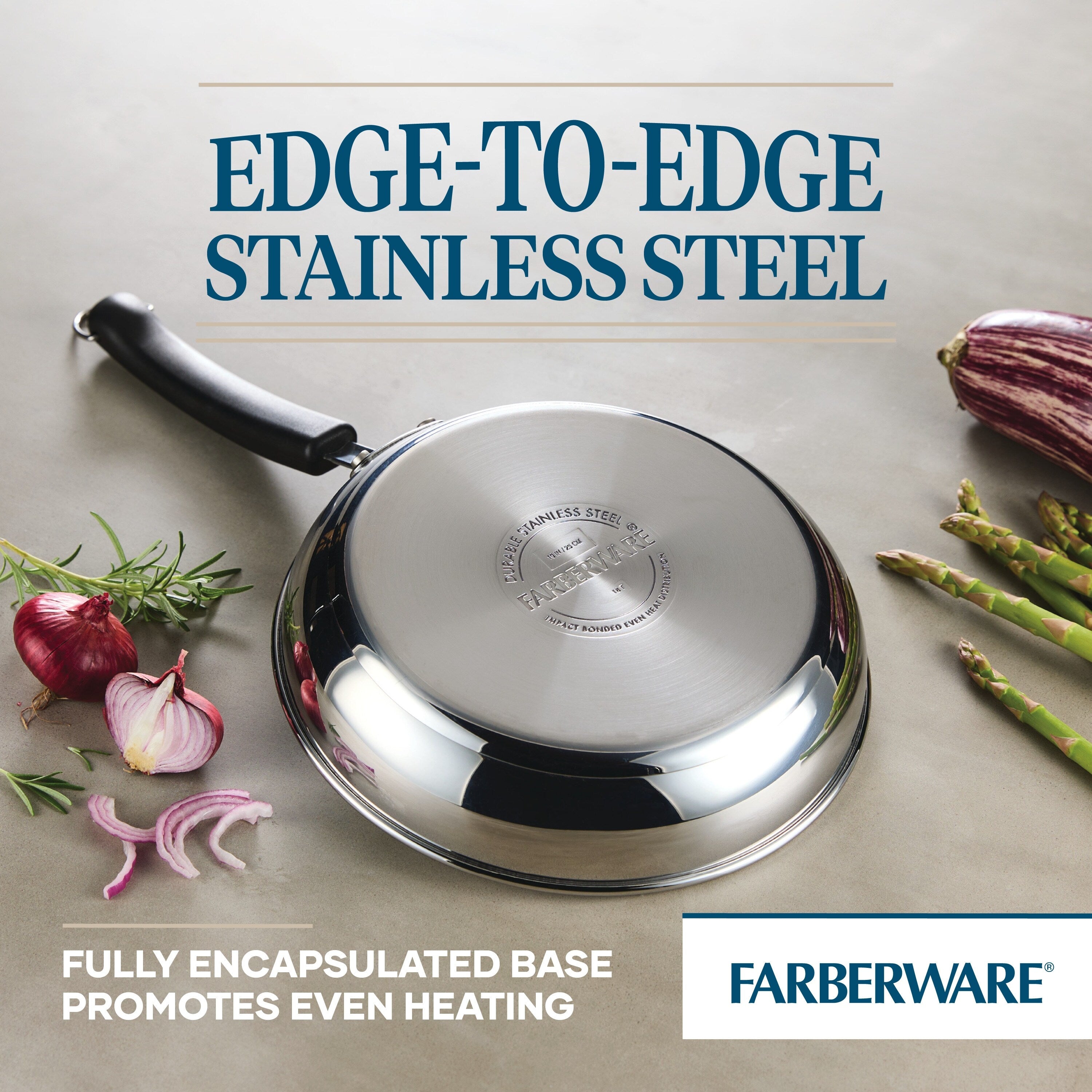 Batterie de cuisine Farberware Brilliance en acier inoxydable, 10 pièces