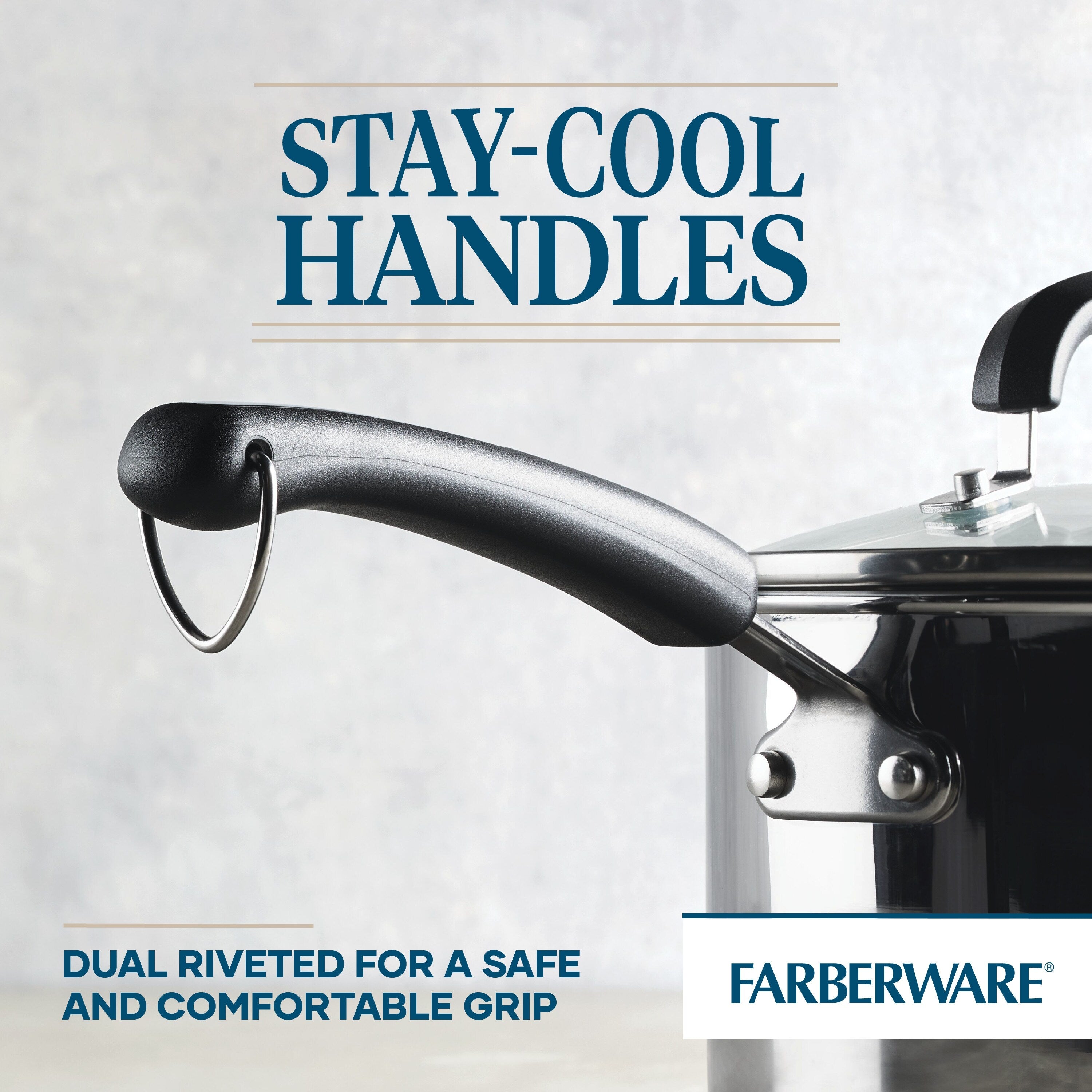 Batterie de cuisine Farberware Brilliance en acier inoxydable, 10 pièces