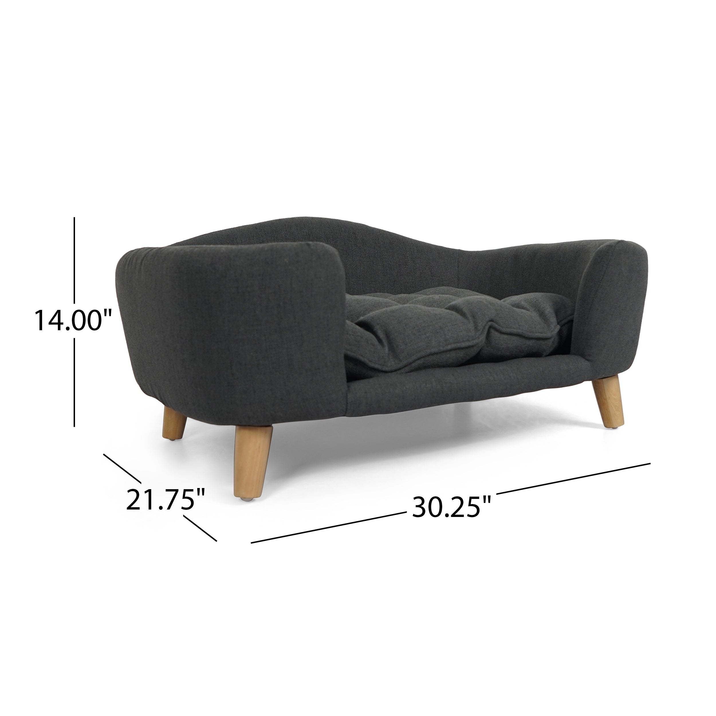 Lit pour animal de compagnie en tissu Ferncliffe Mid-Century par Christopher Knight Home