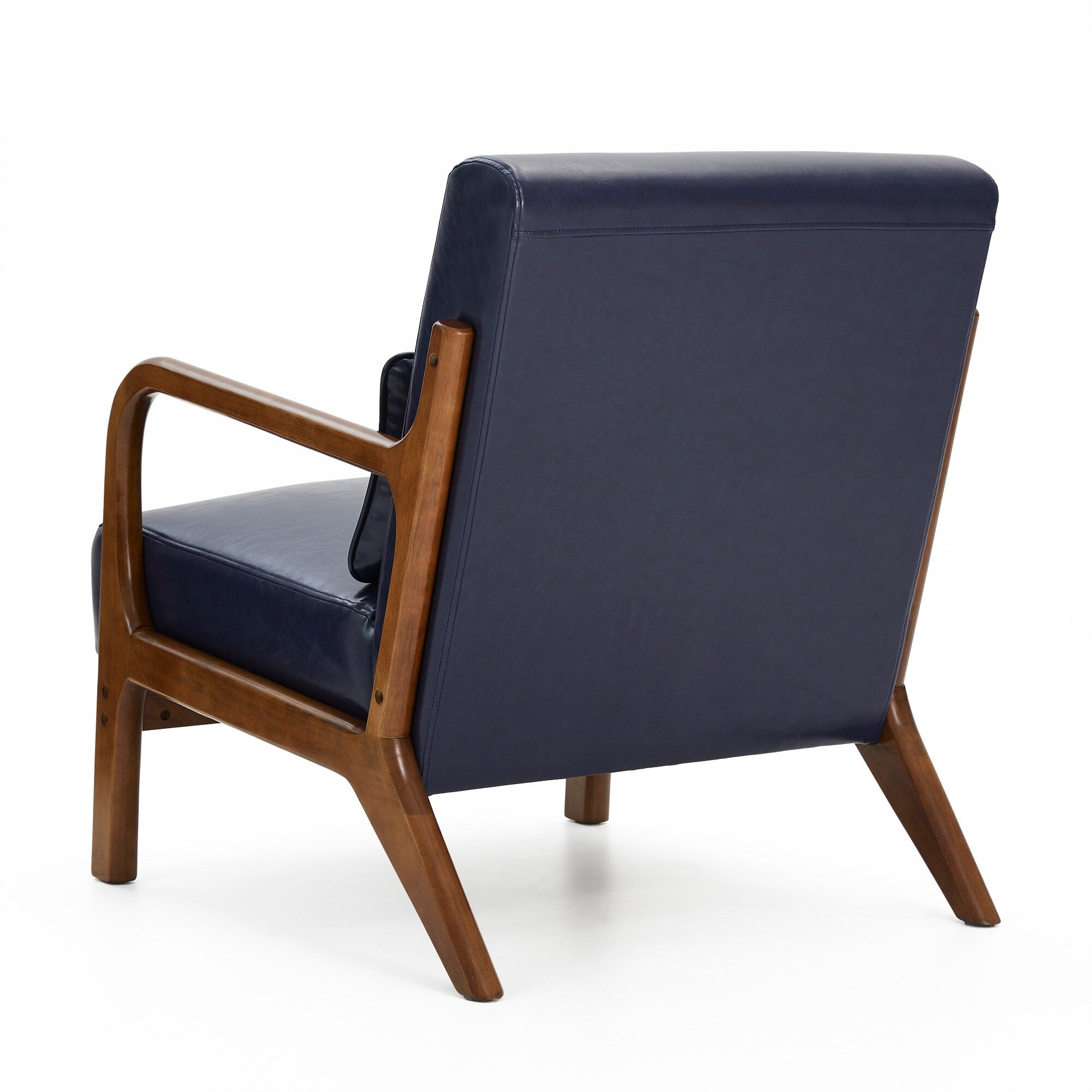 Fauteuil d'appoint moderne en cuir synthétique Glitzhome 30,75 po de hauteur, style milieu de siècle, avec coussin – 25,75 po de largeur x 33,75 po de profondeur x 30,75 po de hauteur