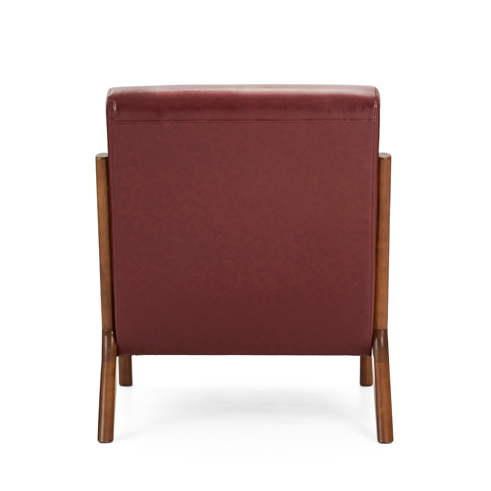 Fauteuil d'appoint moderne en cuir synthétique Glitzhome 30,75 po de hauteur, style milieu de siècle, avec coussin – 25,75 po de largeur x 33,75 po de profondeur x 30,75 po de hauteur