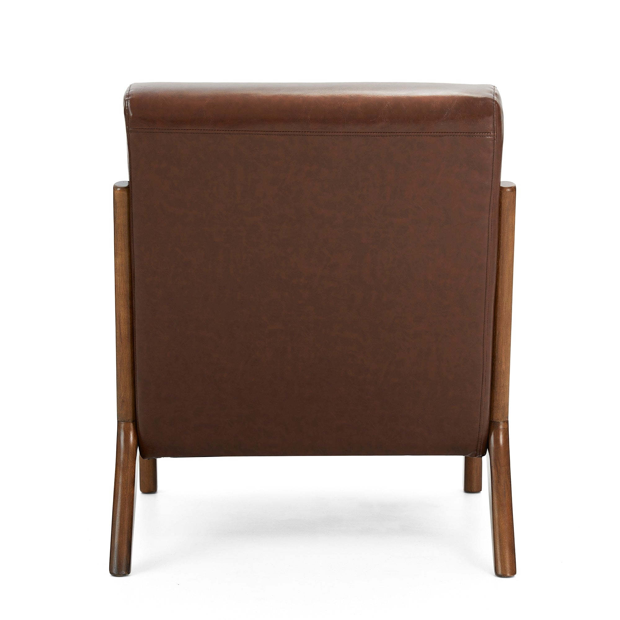 Fauteuil d'appoint moderne en cuir synthétique Glitzhome 30,75 po de hauteur, style milieu de siècle, avec coussin – 25,75 po de largeur x 33,75 po de profondeur x 30,75 po de hauteur