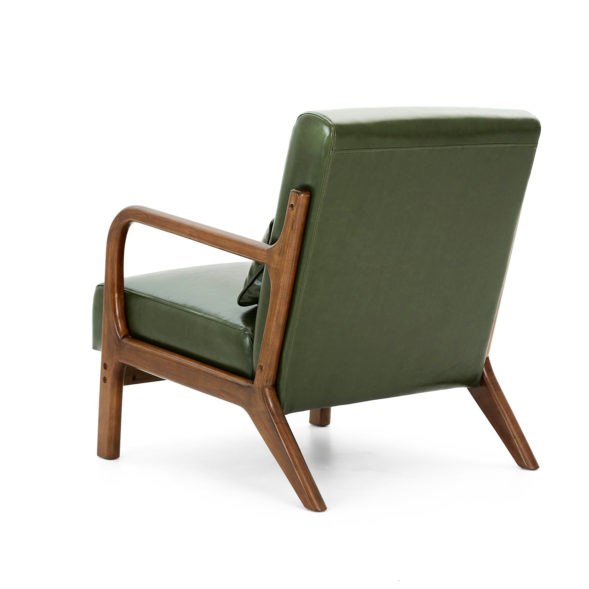 Fauteuil d'appoint moderne en cuir synthétique Glitzhome 30,75 po de hauteur, style milieu de siècle, avec coussin – 25,75 po de largeur x 33,75 po de profondeur x 30,75 po de hauteur