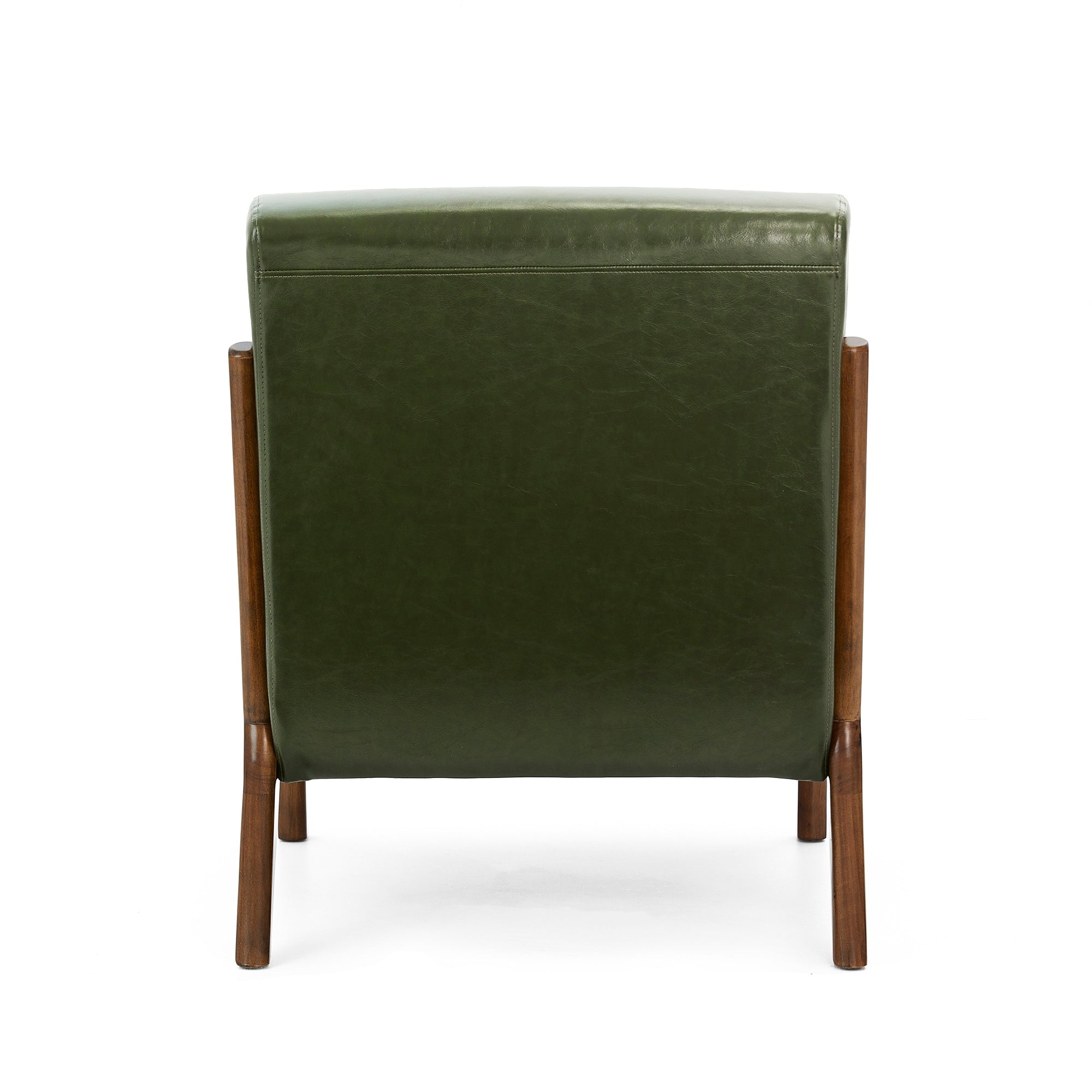 Fauteuil d'appoint moderne en cuir synthétique Glitzhome 30,75 po de hauteur, style milieu de siècle, avec coussin – 25,75 po de largeur x 33,75 po de profondeur x 30,75 po de hauteur