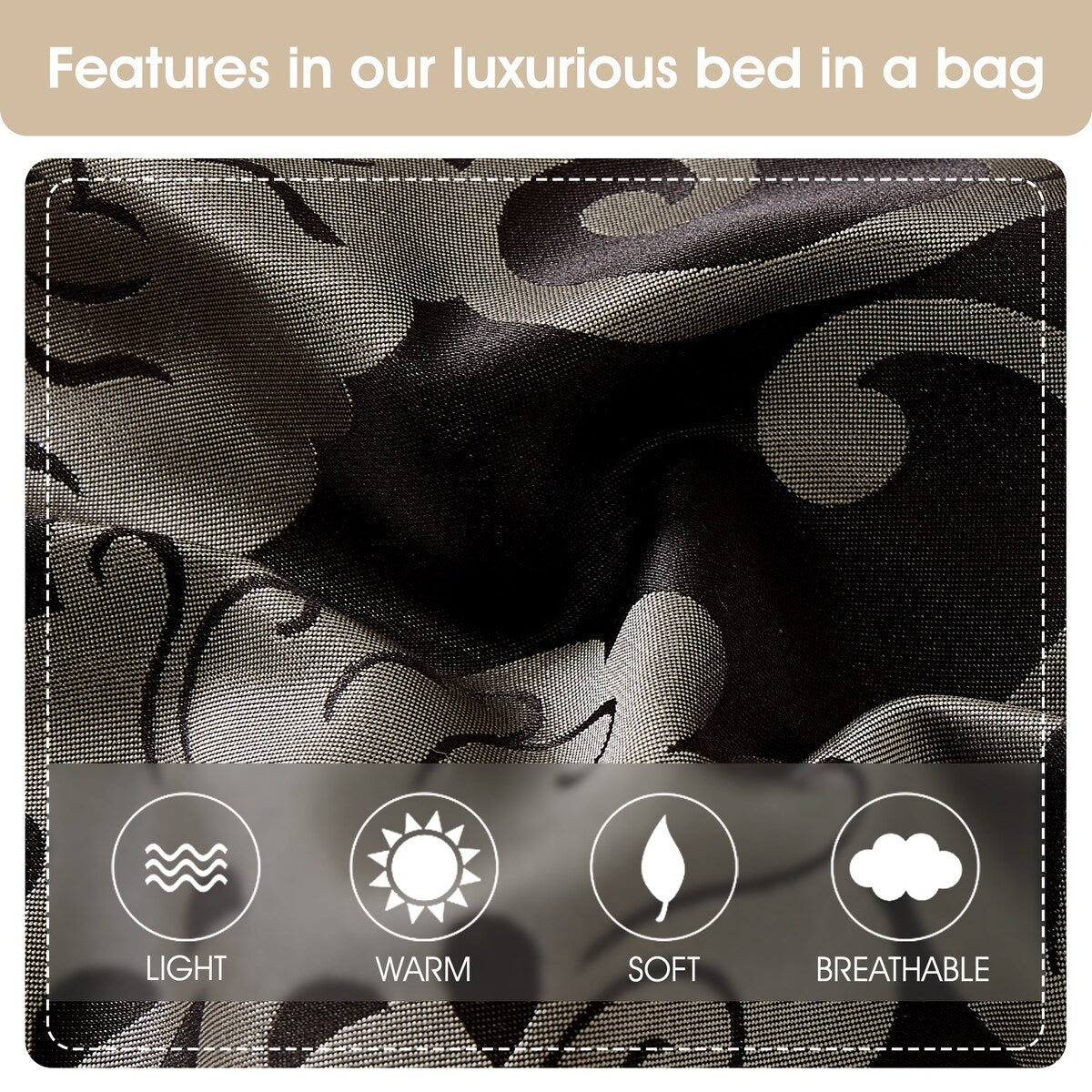 Ensemble de couette 9 pièces Nanshing Brie en jacquard floral