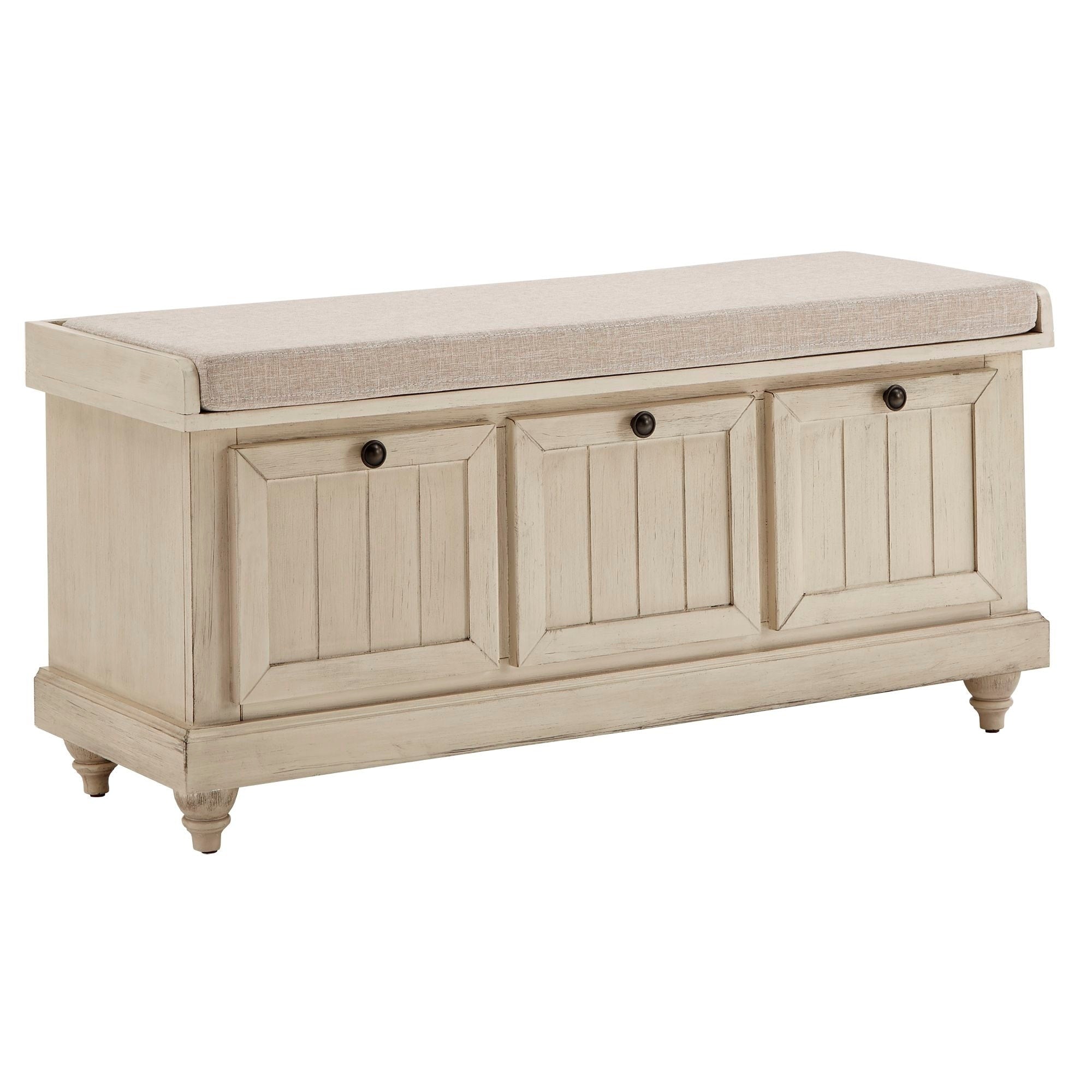 Banc de rangement Granger avec coussin d'assise en lin par iNSPIRE Q Classic