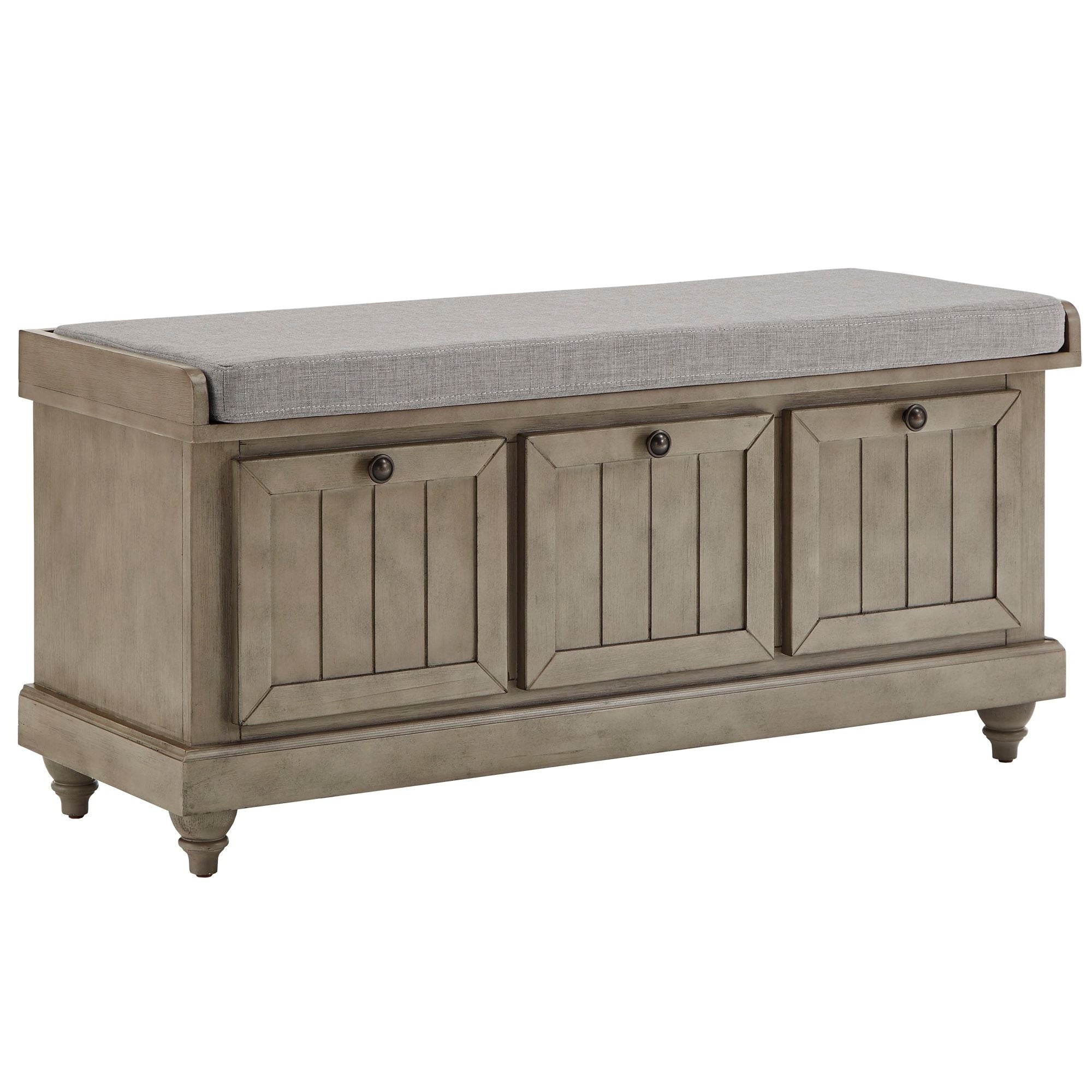 Banc de rangement Granger avec coussin d'assise en lin par iNSPIRE Q Classic