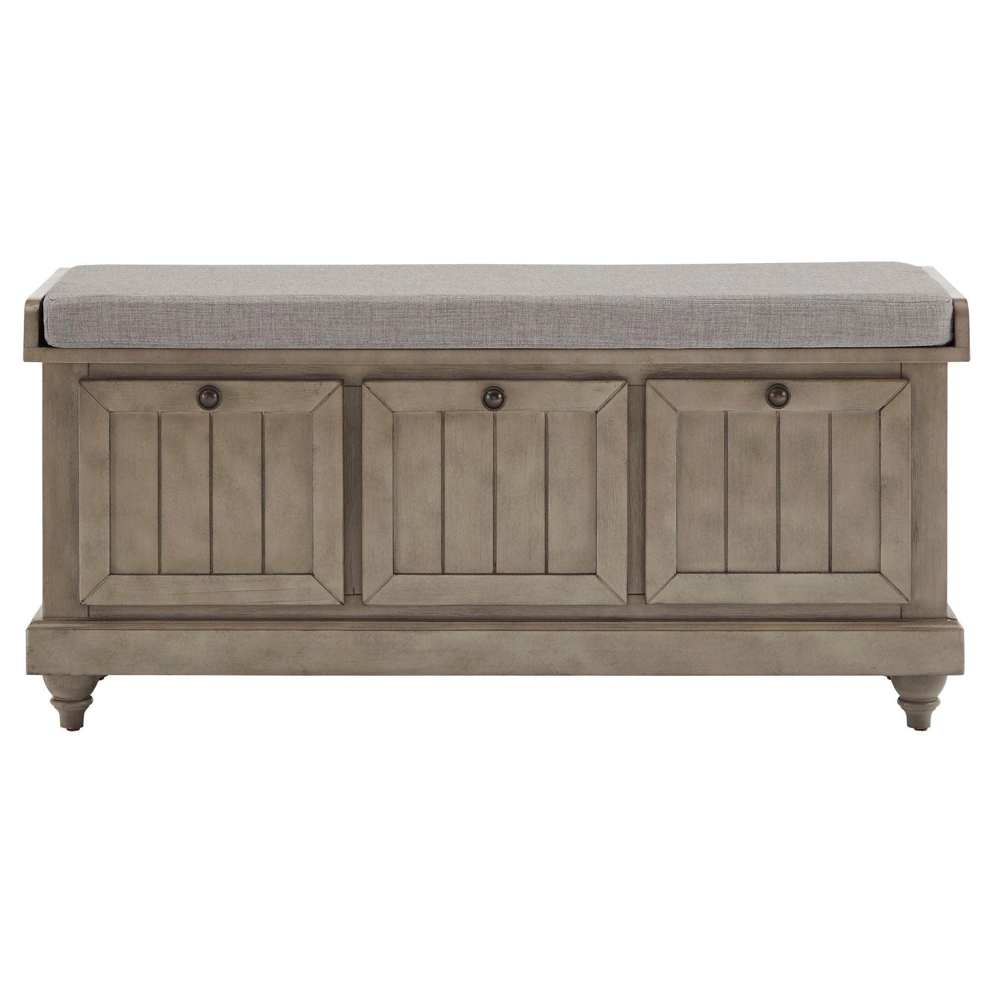Banc de rangement Granger avec coussin d'assise en lin par iNSPIRE Q Classic