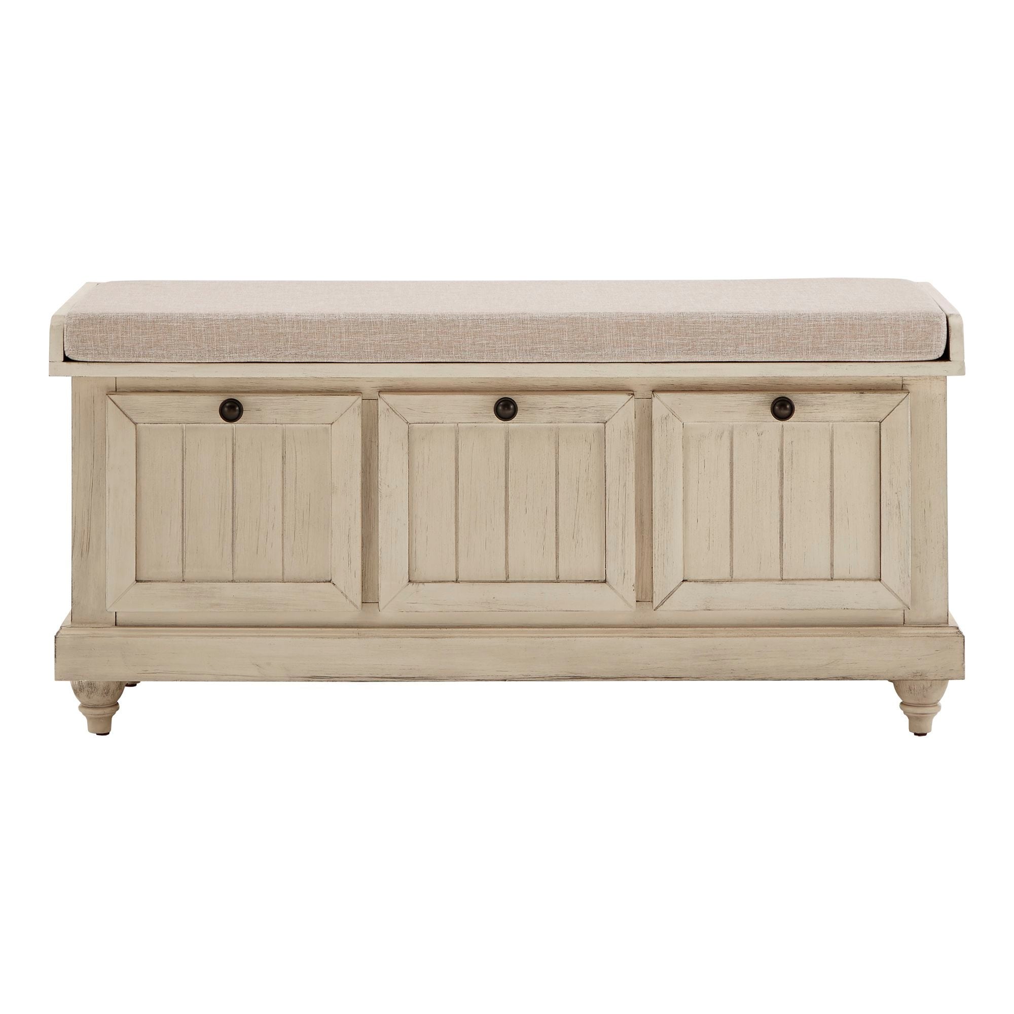 Banc de rangement Granger avec coussin d'assise en lin par iNSPIRE Q Classic