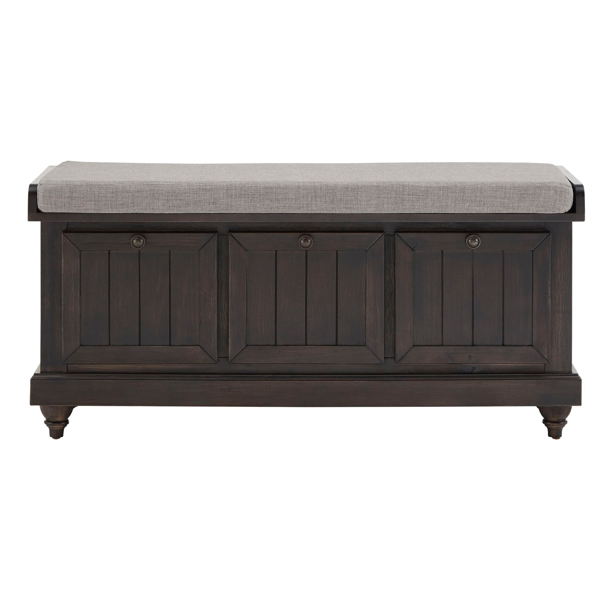 Banc de rangement Granger avec coussin d'assise en lin par iNSPIRE Q Classic