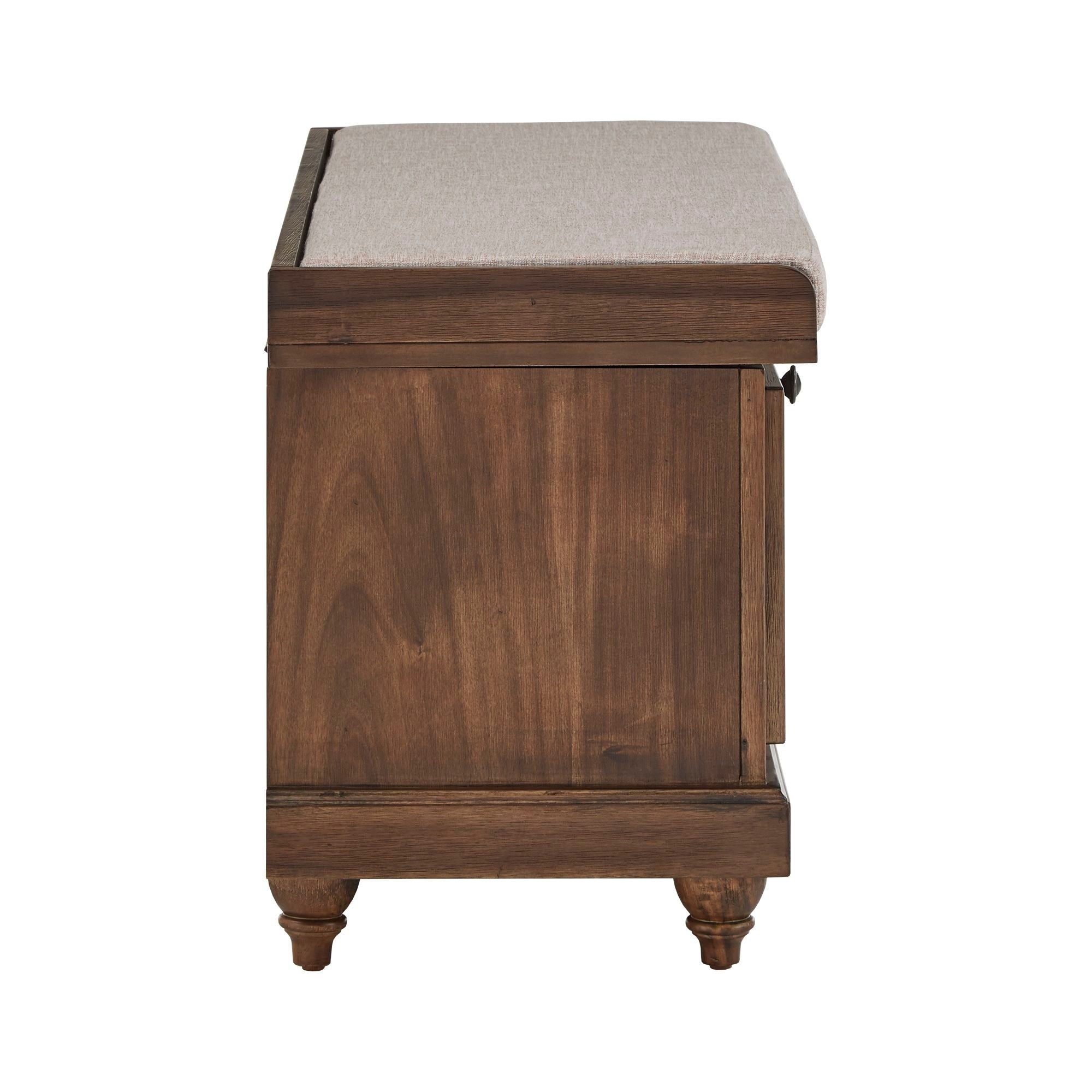 Banc de rangement Granger avec coussin d'assise en lin par iNSPIRE Q Classic