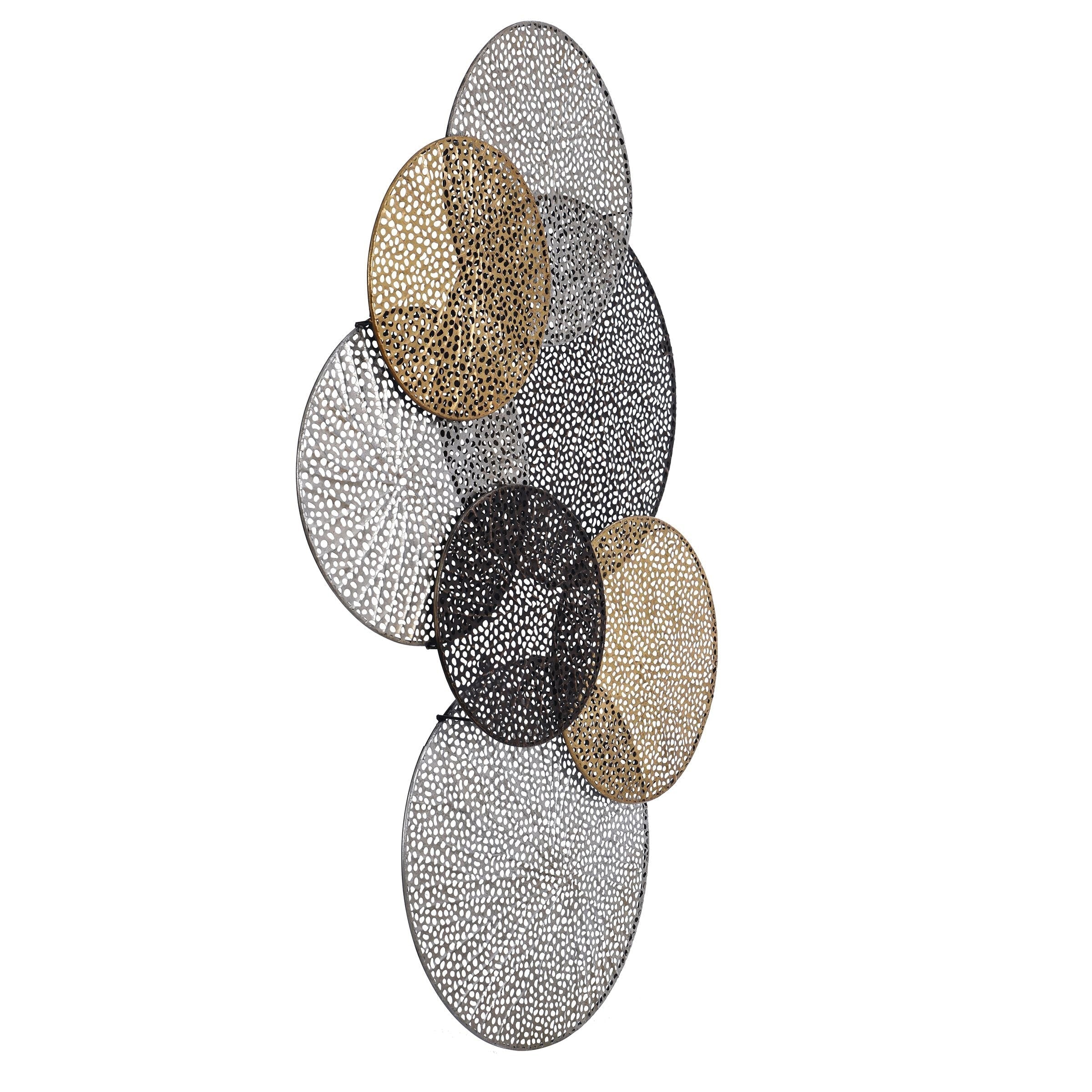 Harpe et fleuron Sahara Décoration murale en métal multicolore