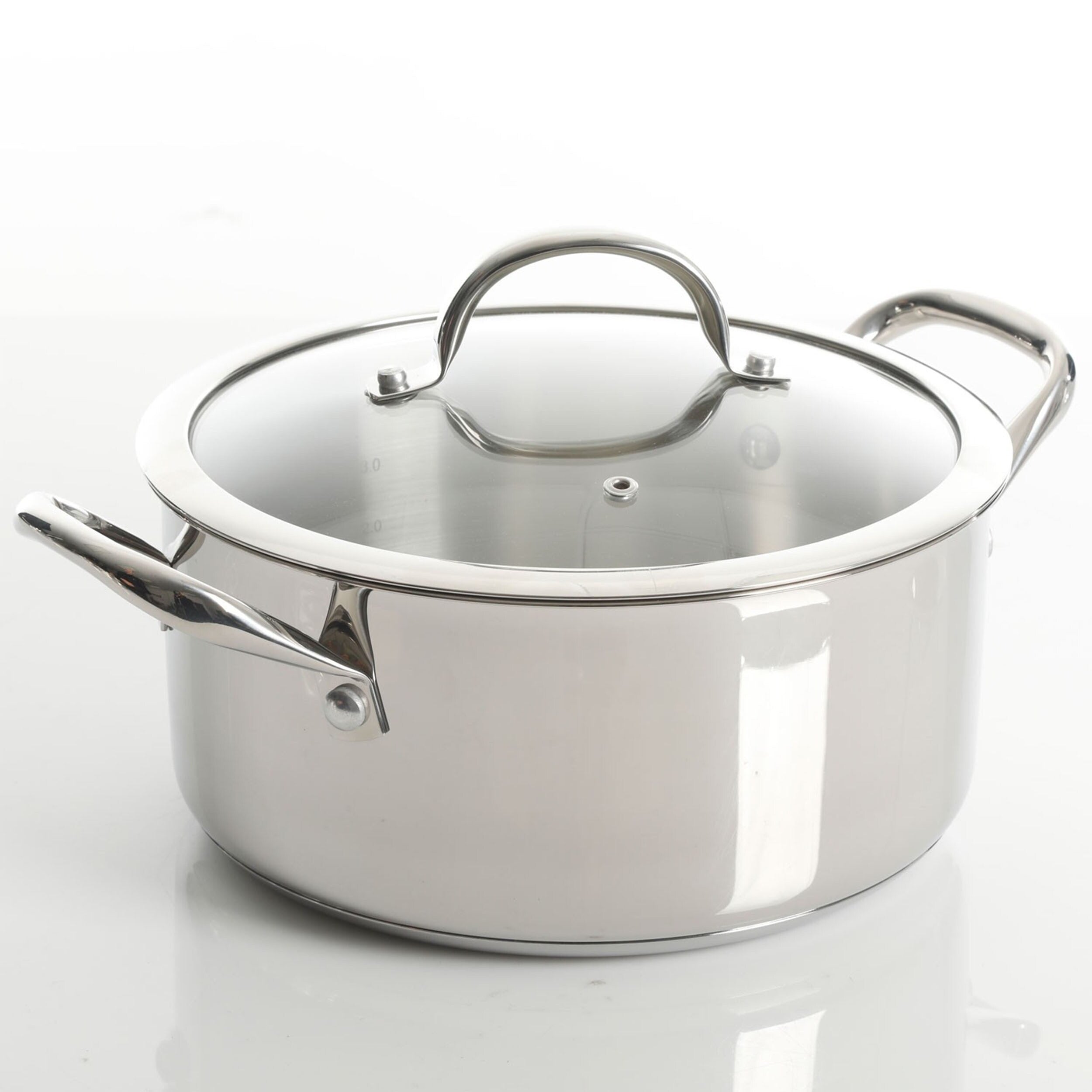Batterie de cuisine robuste en acier inoxydable, 10 pièces